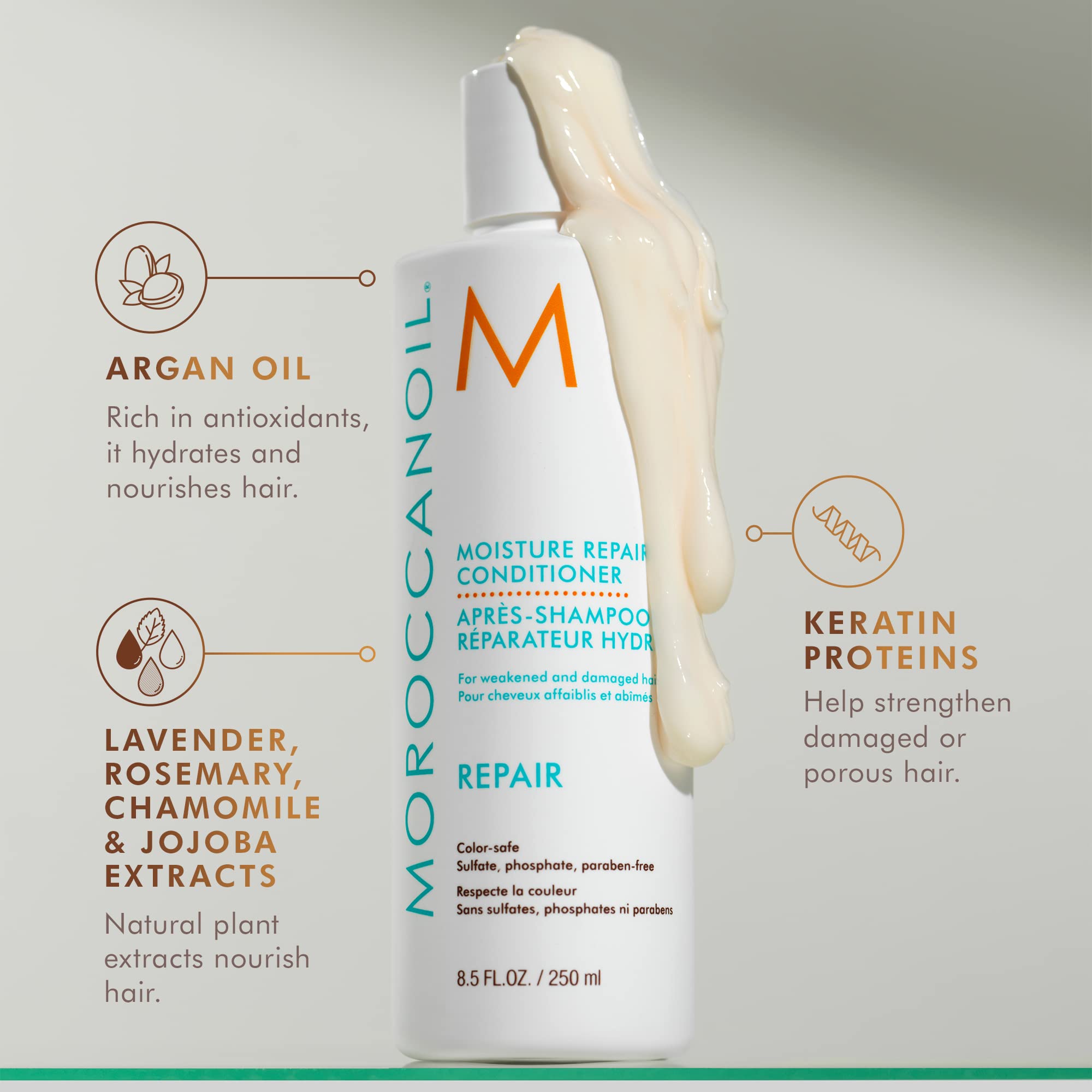Moroccanoil Moisture Repair Conditioner for Damaged Hair, 250ml