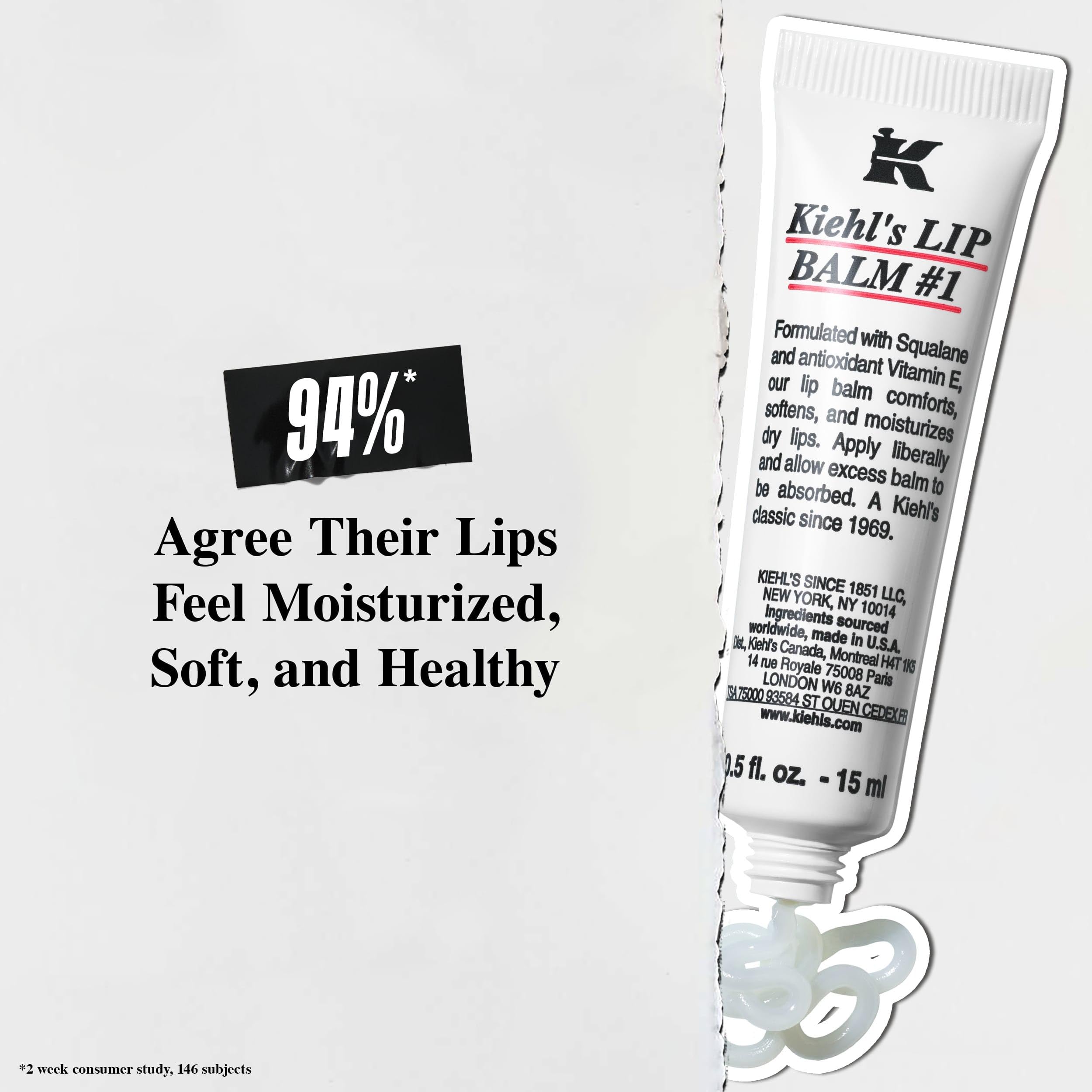 Kiehl's Lippenbalsam Nr. 1, Feuchtigkeitsspendende, transparente Lippenpflege für trockene Lippen, Duft 3