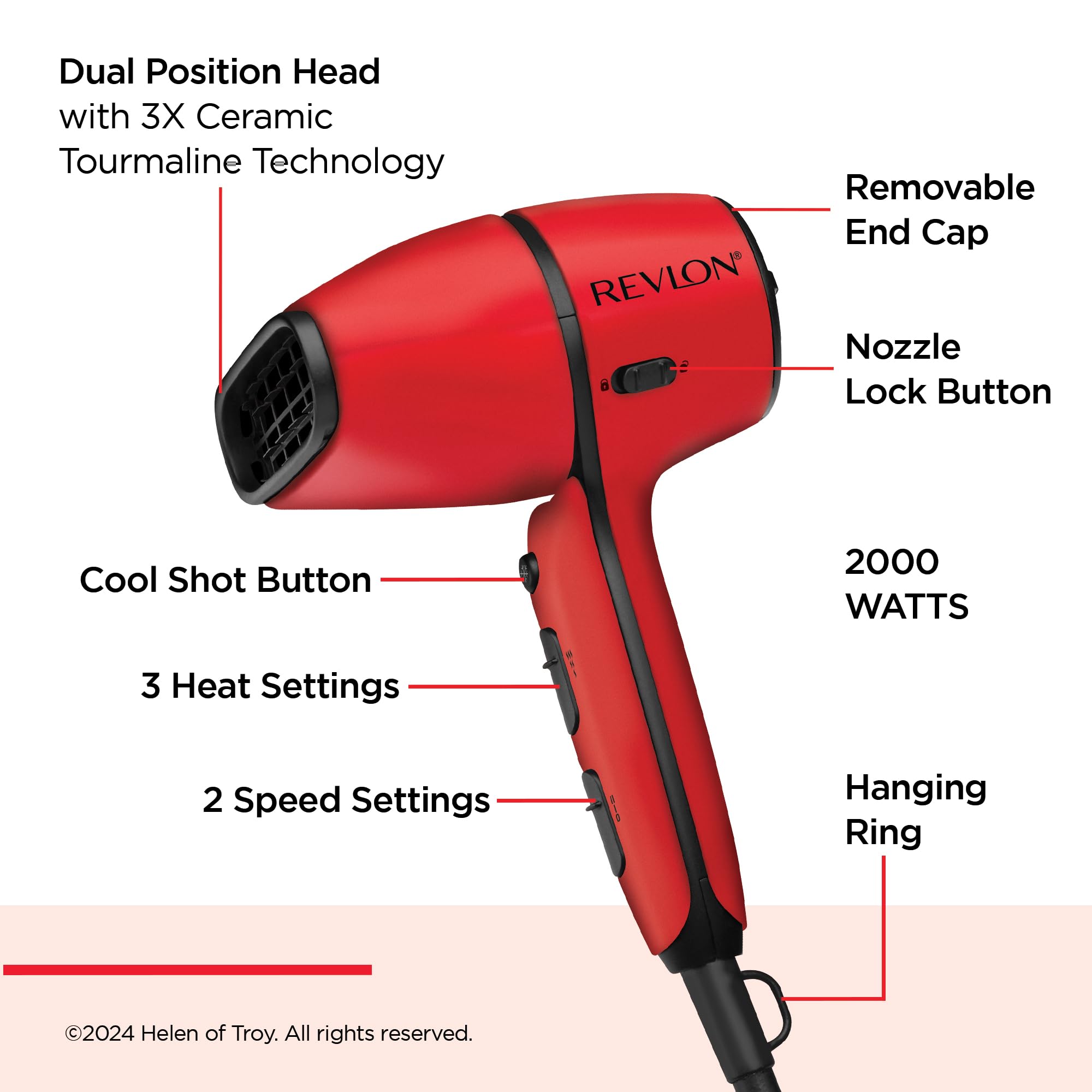 Revlon Airflow Control Dryer with 2000W Motor & Rotating Concentrator 7