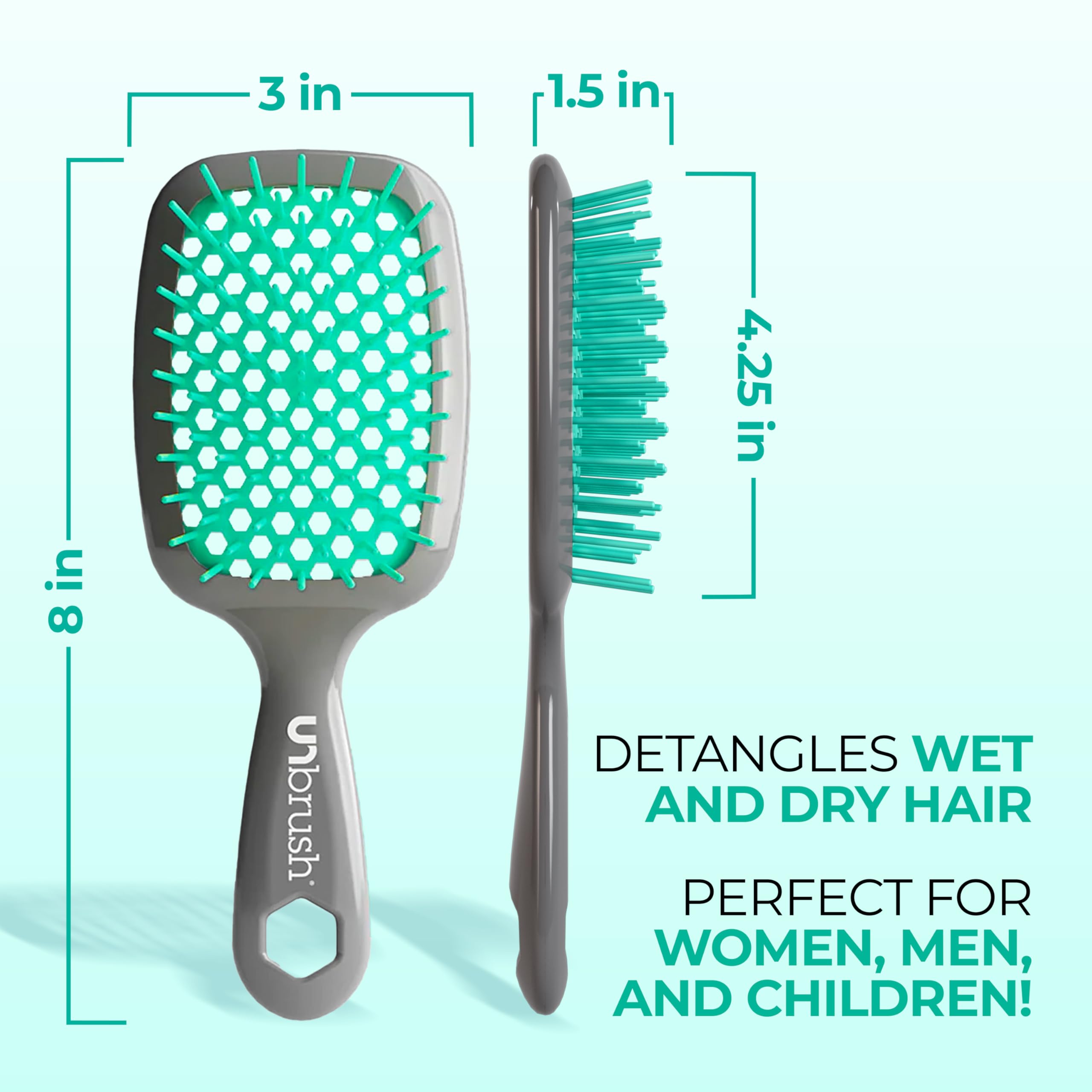 FHI Heat UNbrush Wet & Dry Vented Detangling Hair Brush - Aurora 5