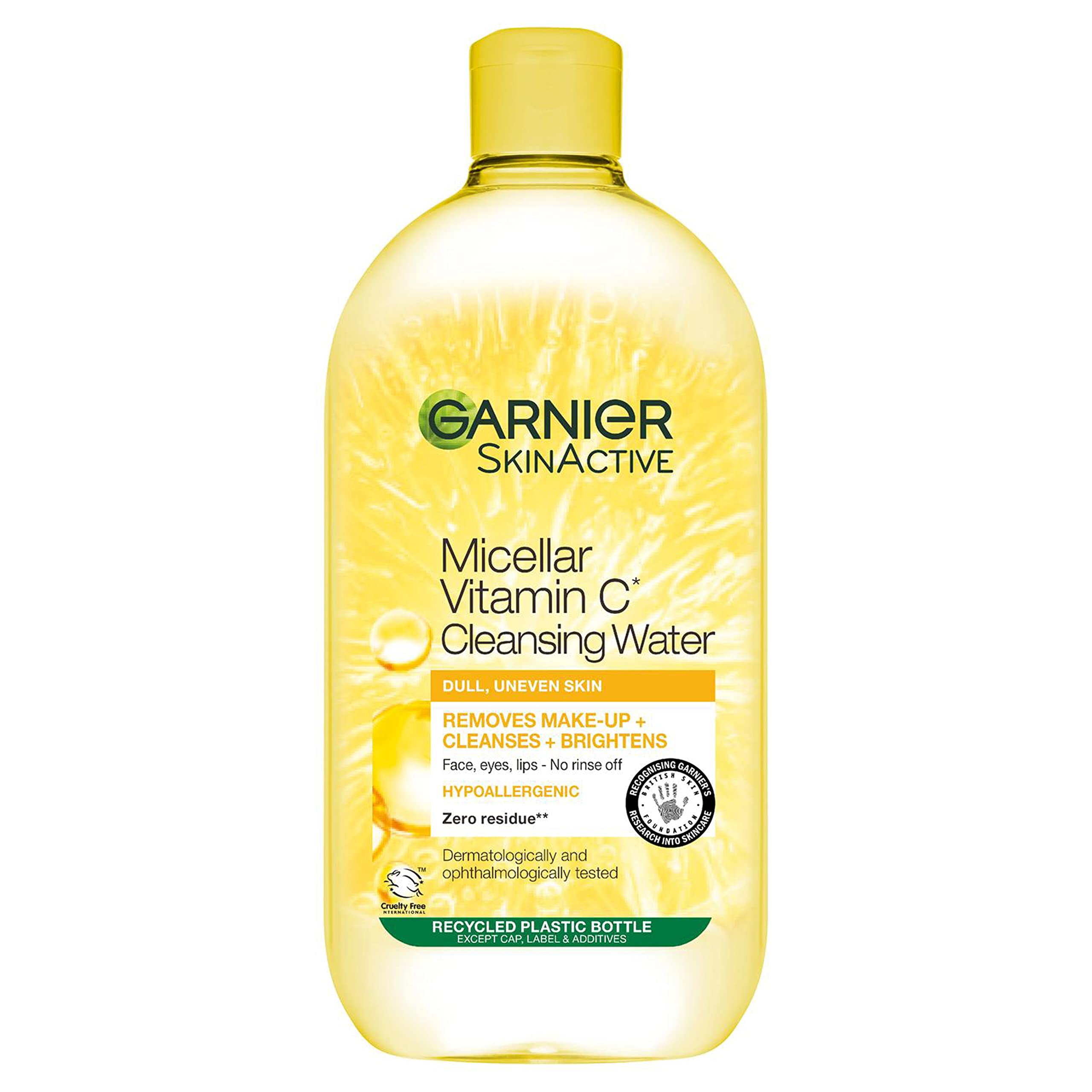 Garnier Micellar Vitamin C Cleansing Water for Brightening and Makeup Removal (700ml)