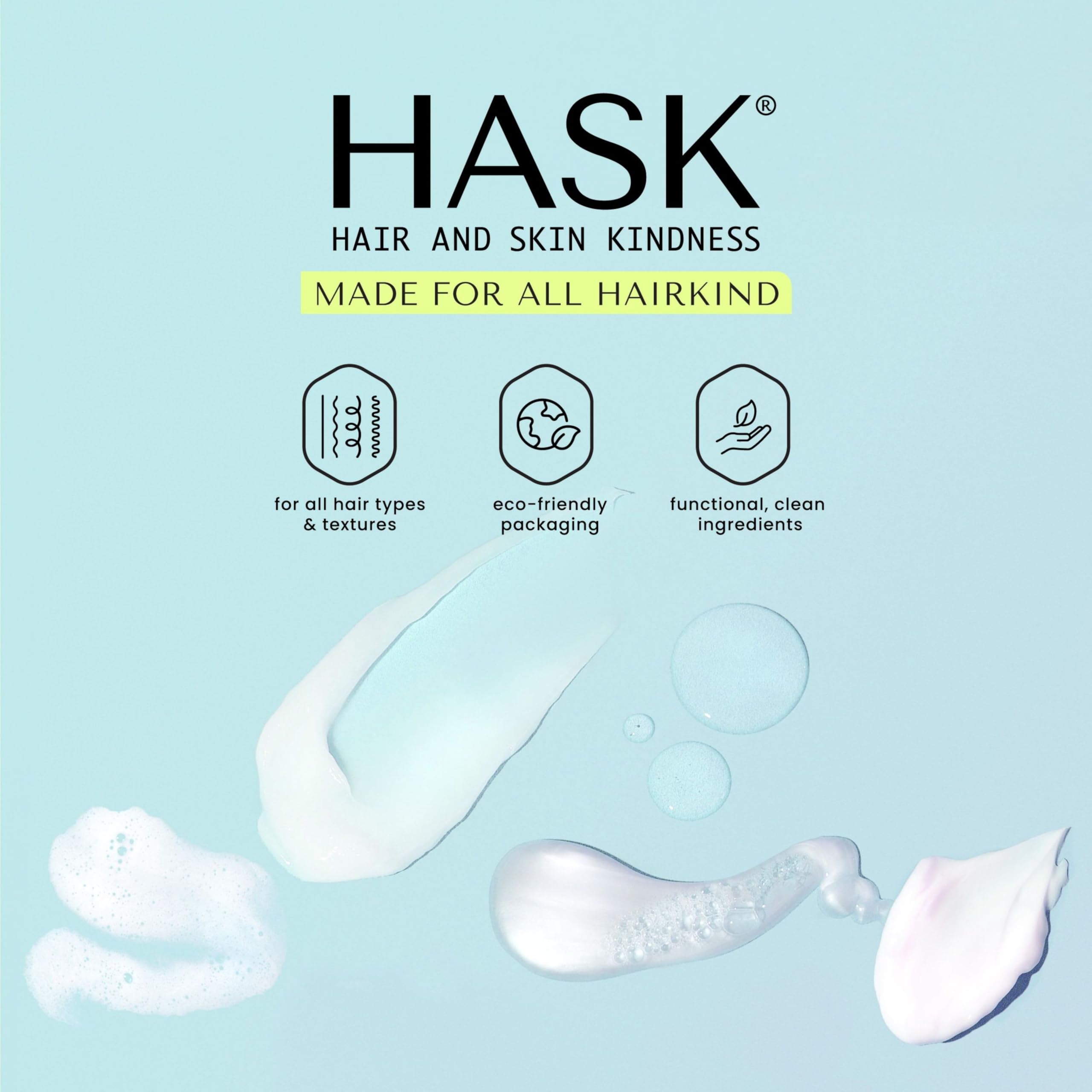 HASK Curl Care Detangling Conditioner with Coconut Oil, Argan Oil & Vitamin E 10