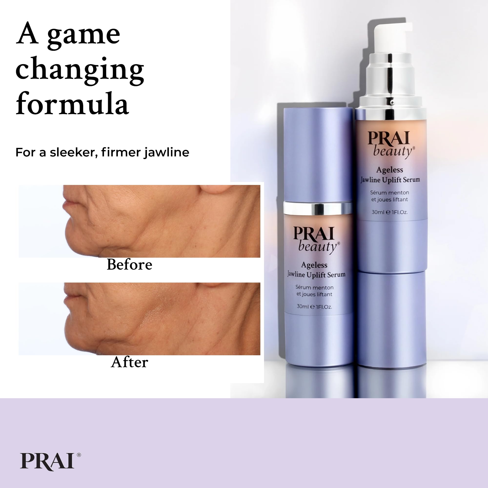 PRAI Ageless Jawline Uplift Serum 30ml for Instant Lift, Firming, and Wrinkle Smoothing 5