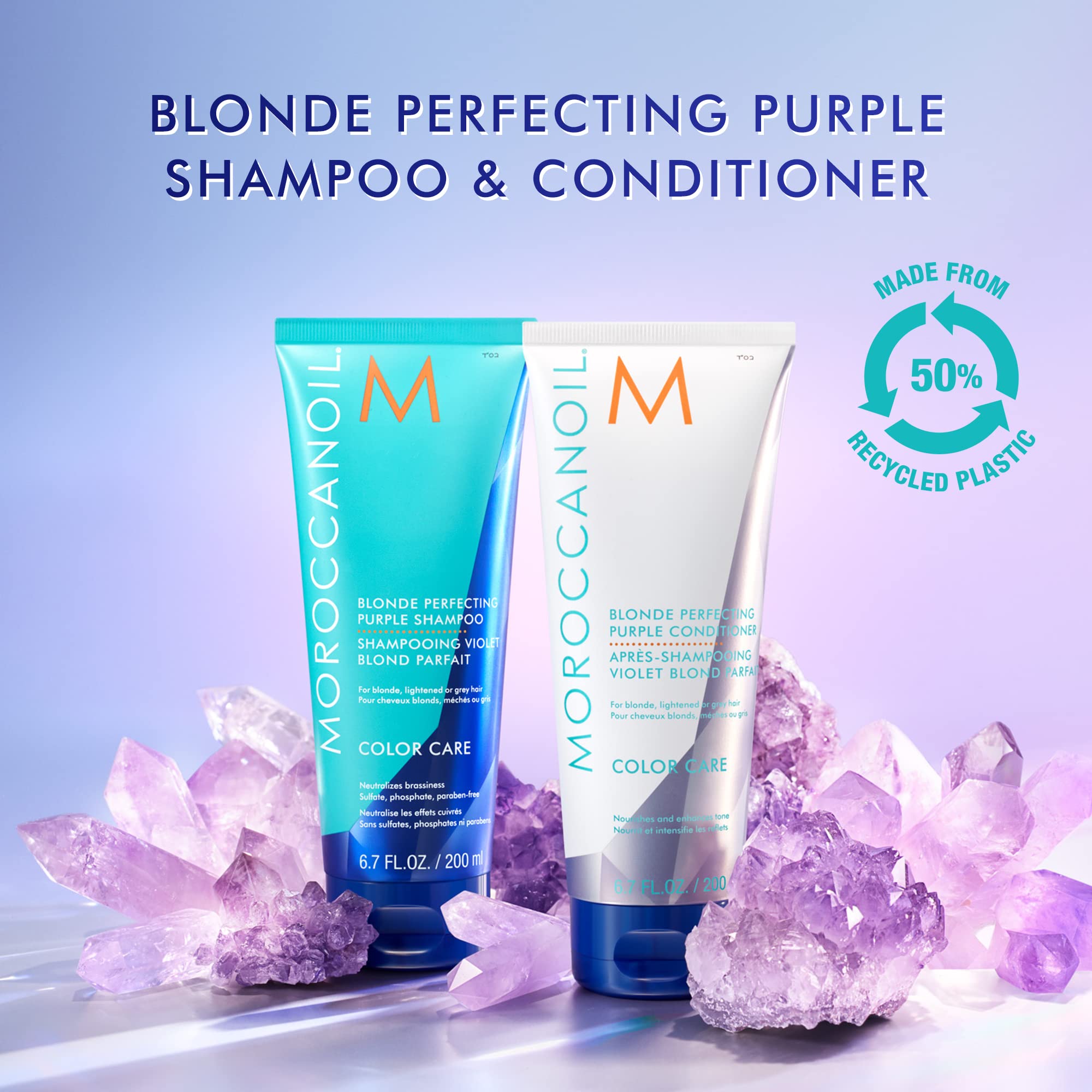 Moroccanoil Blonde Perfecting Purple Conditioner 200ml for Blonde, Lightened, and Grey Hair 5