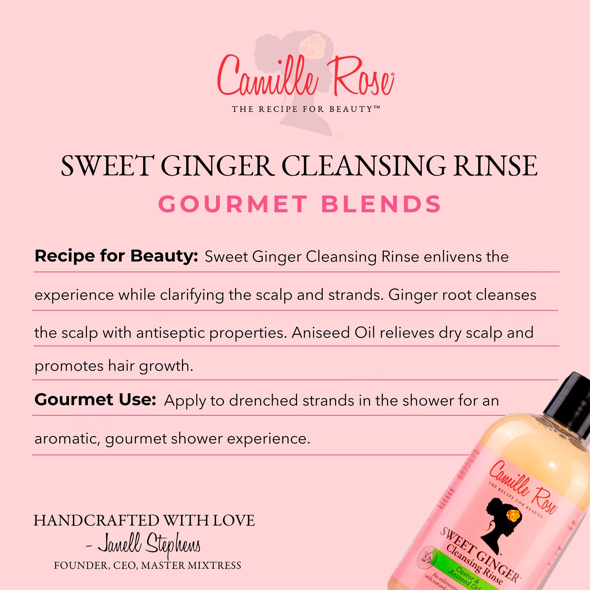 Camille Rose Sweet Ginger Aromatic Cleansing Rinse for Natural Hair 3