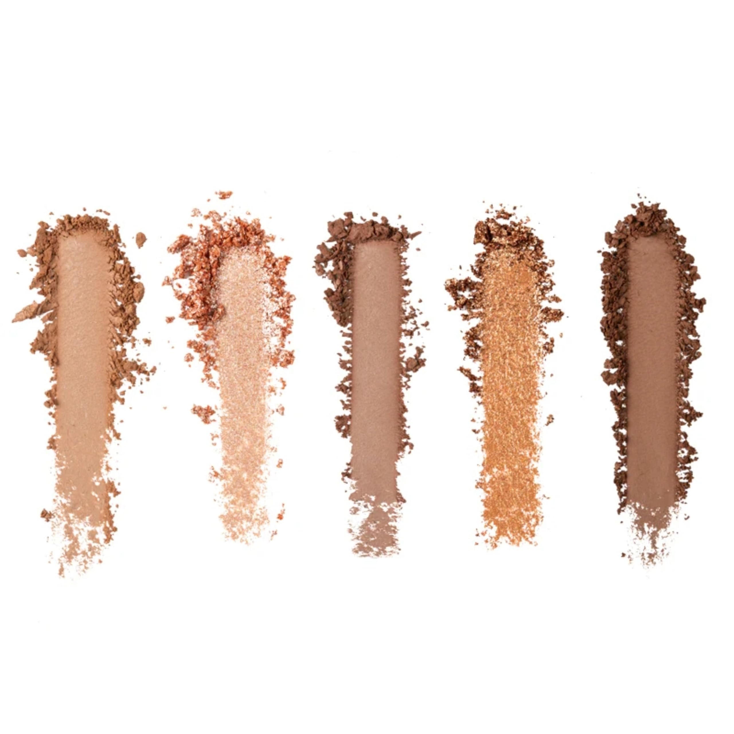 MUA Makeup Academy 5-Shade Bronzed Eye Shadow Palette - Matte & Shimmer Blend 3