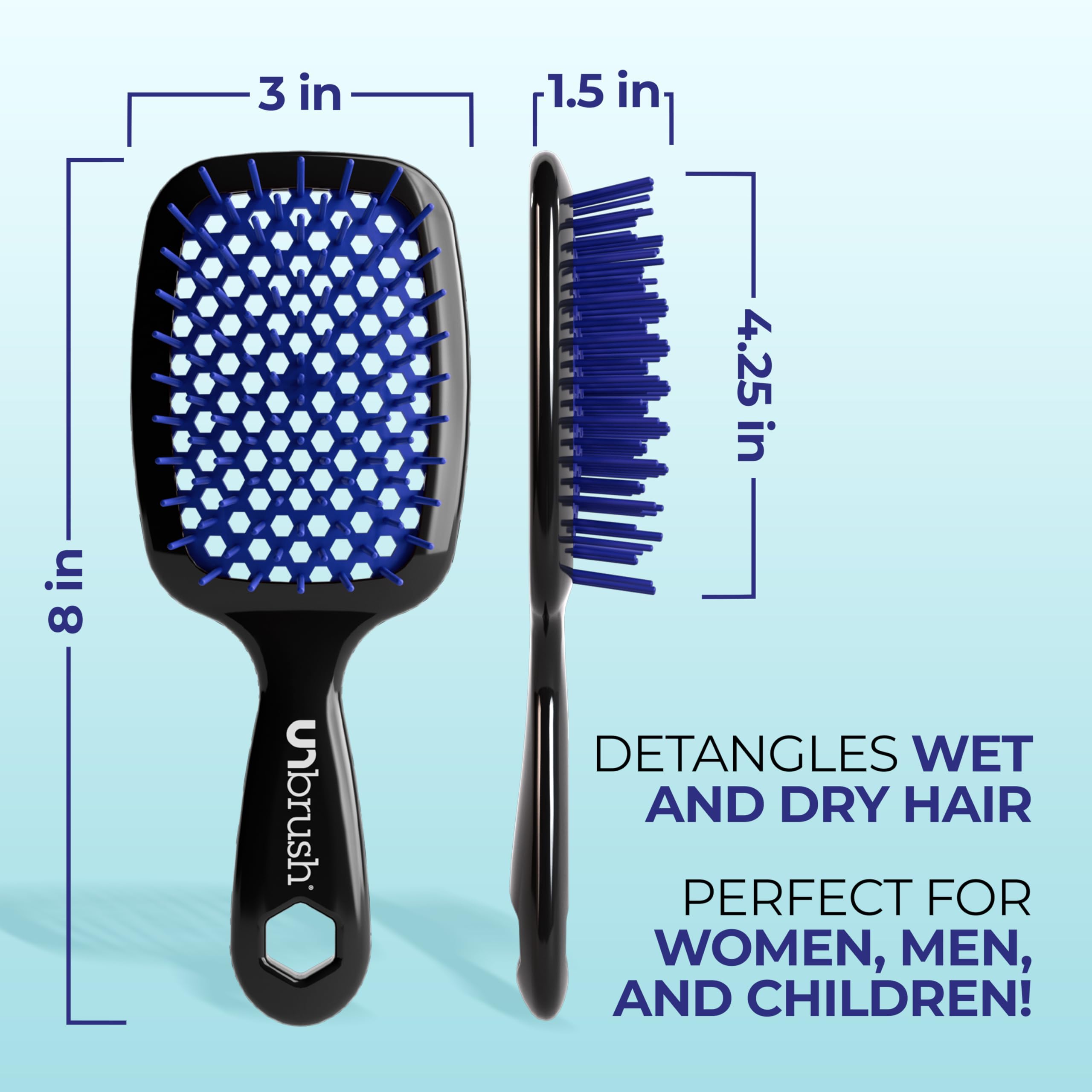FHI UNbrush Vented Detangling Hair Brush for Wet & Dry Hair 5