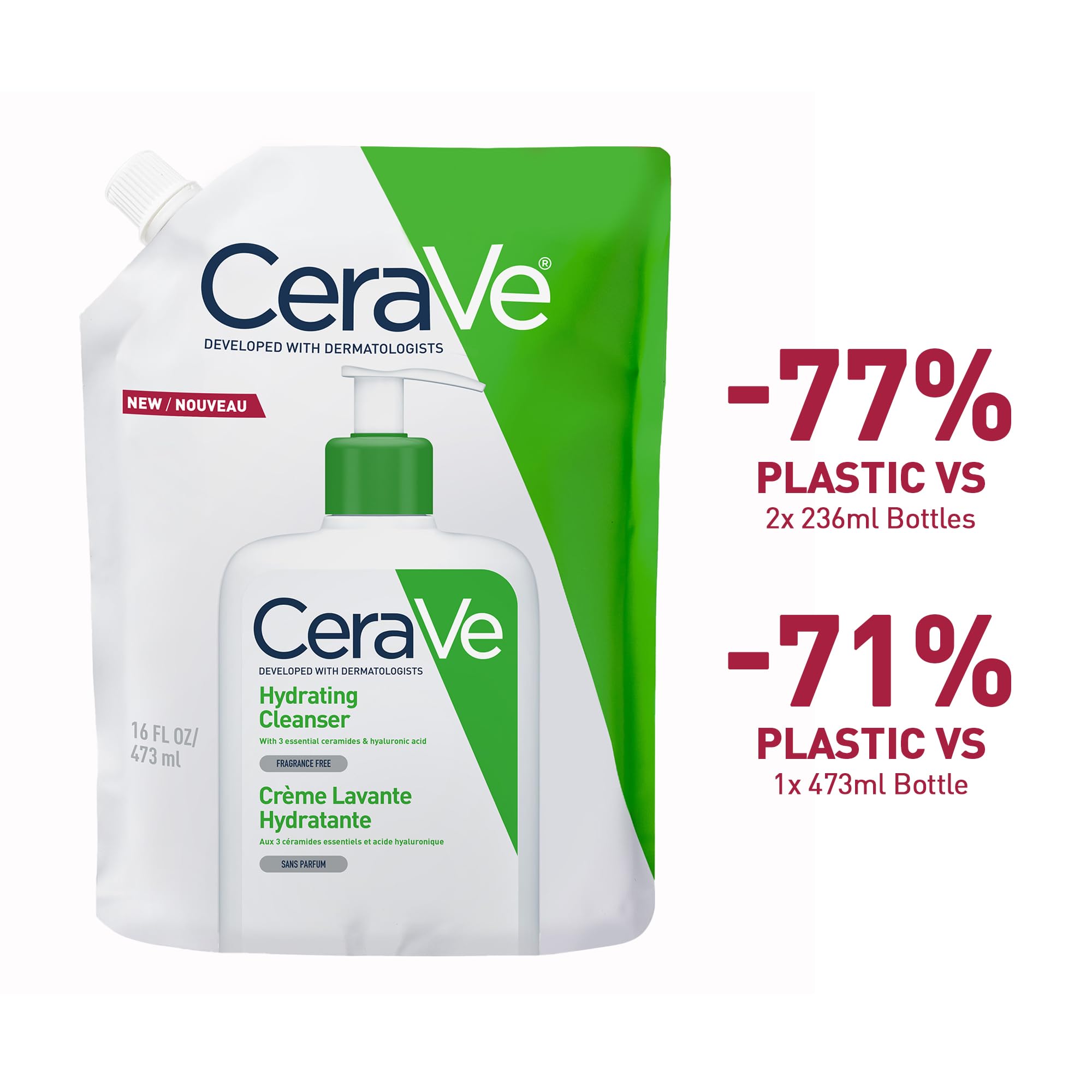 CeraVe Hydrating Facial Cleanser with Hyaluronic Acid for Normal to Dry Skin