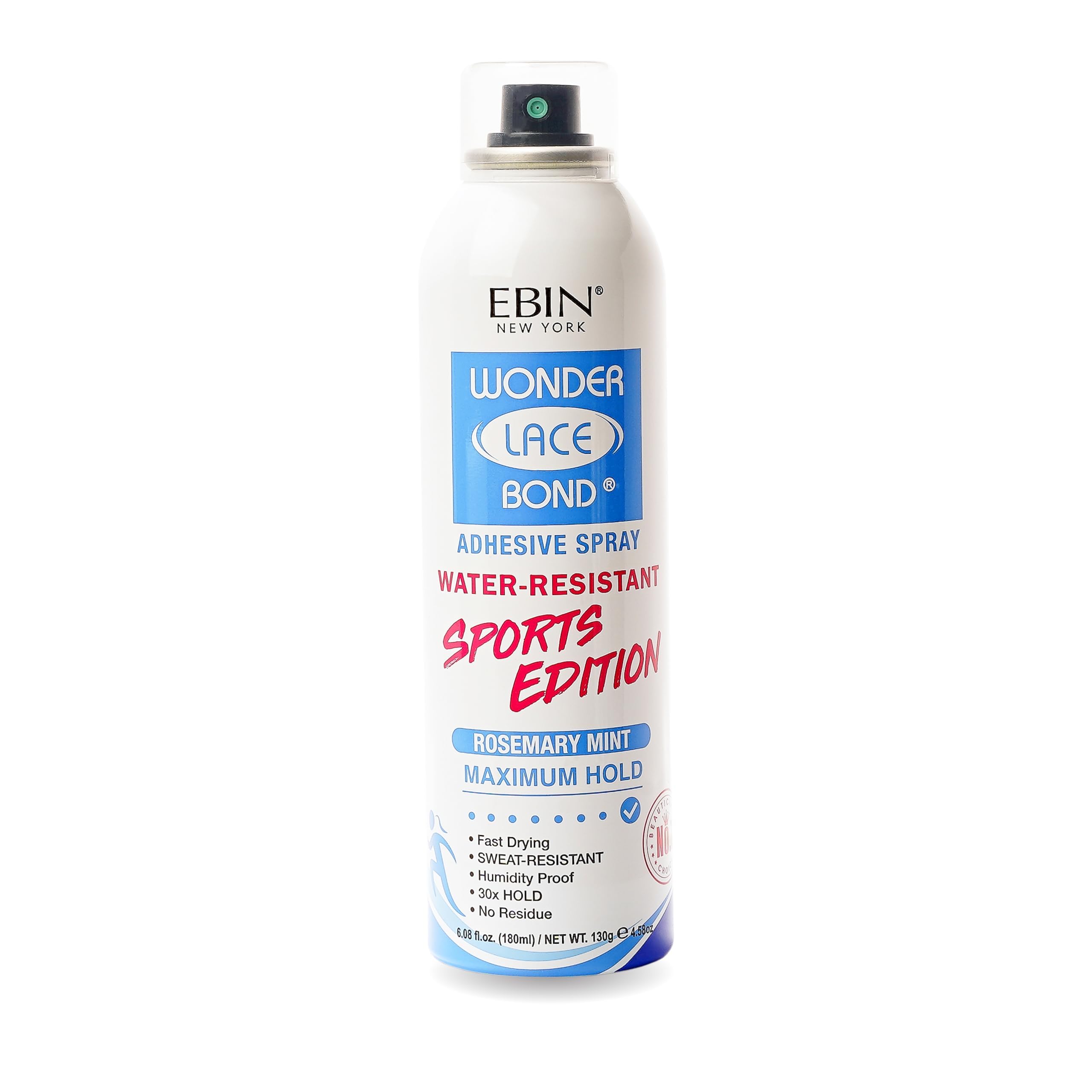 EBIN NEW YORK Wonder Lace Bond Adhesive Spray Sports Edition 180ml for Sweat-Resistant Wig Hold