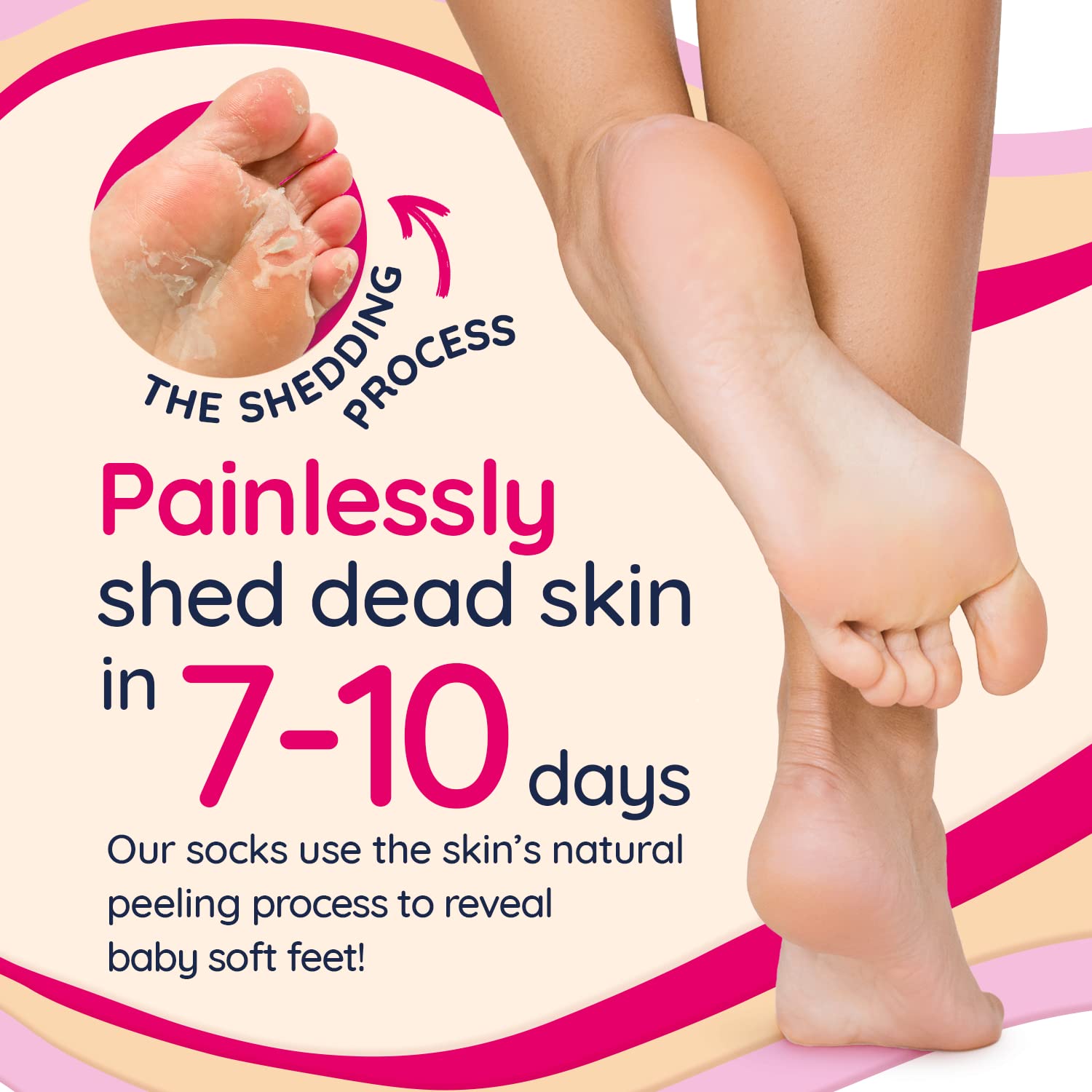 Footner Exfoliating Foot Mask Socks for Hard Skin and Cracked Heels 5
