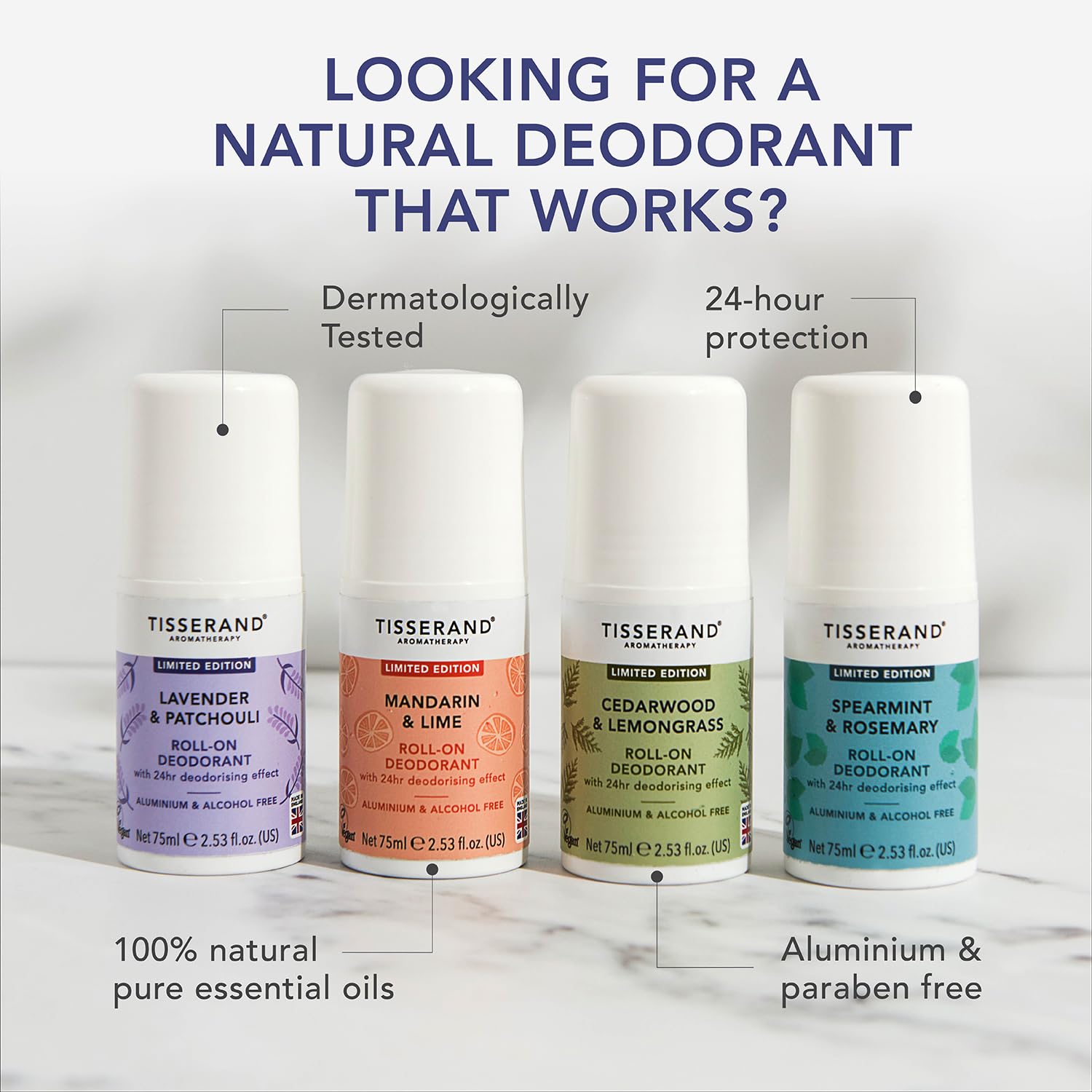 Tisserand Natural Roll-On Deodorant - Lavender & Patchouli - Unisex - 75ml 8