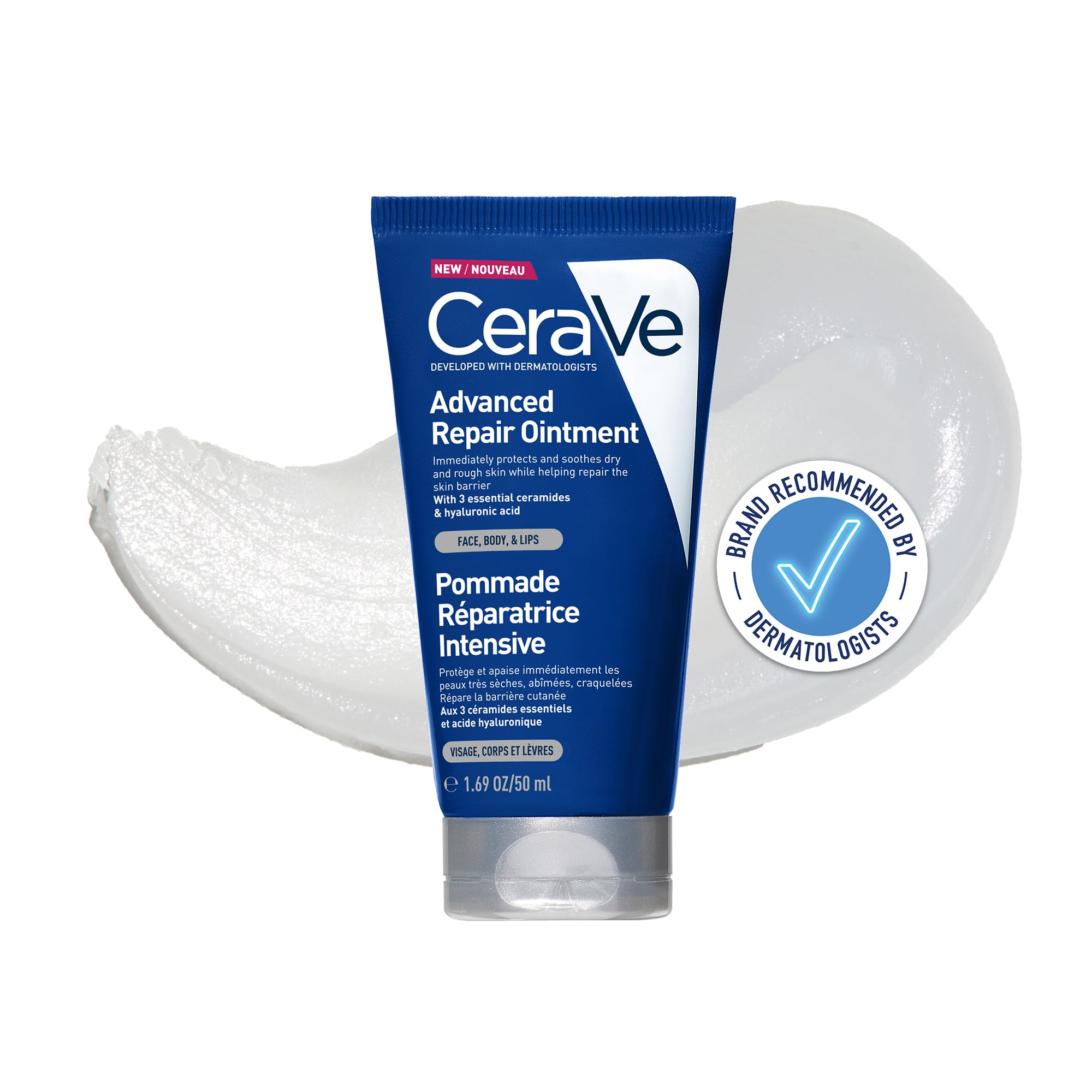CeraVe Advanced Repair Ointment with Hyaluronic Acid and 3 Essential Ceramides