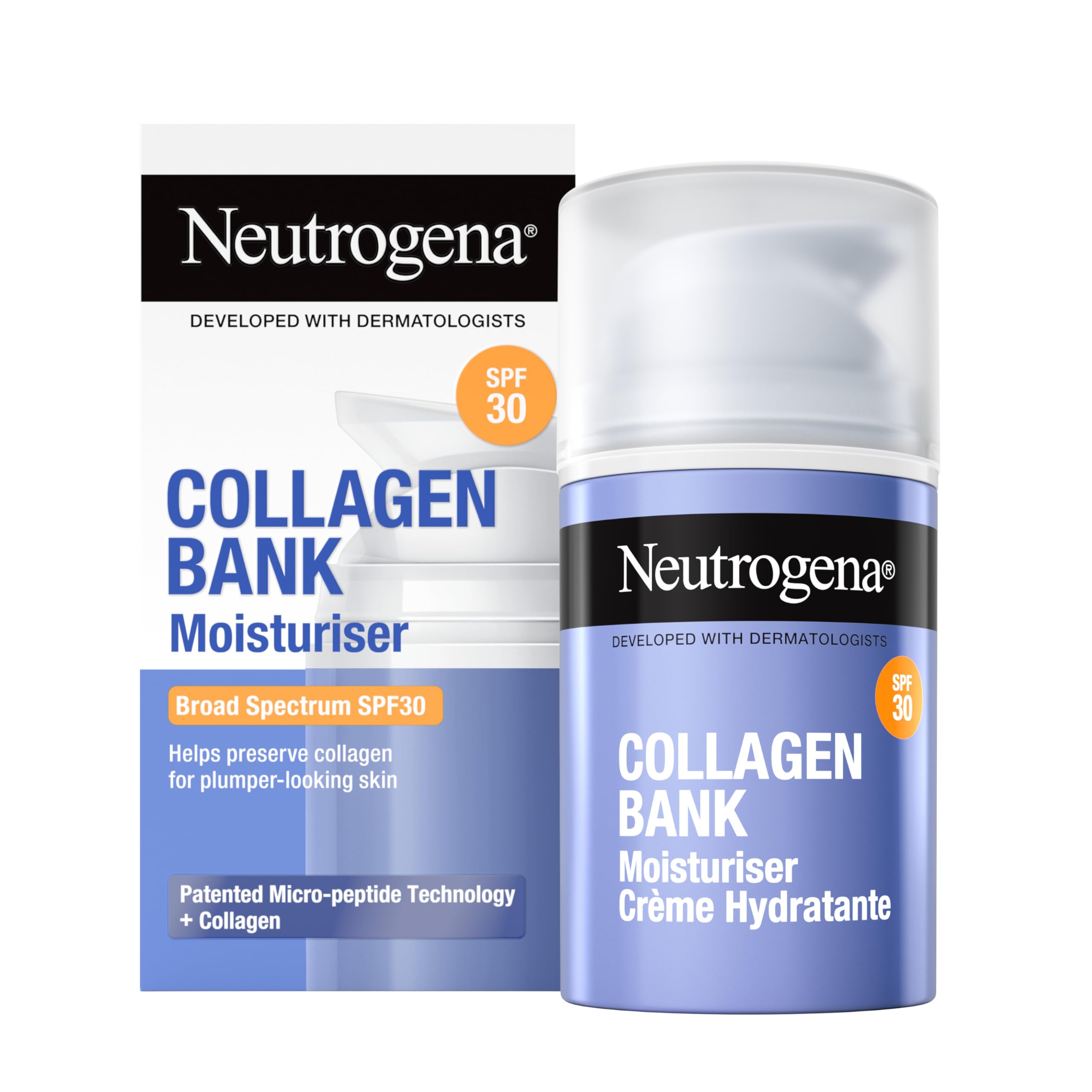 Neutrogena Collagen Bank Gesichtscreme mit LSF 30, tägliche Anti-Aging-Pflege 1