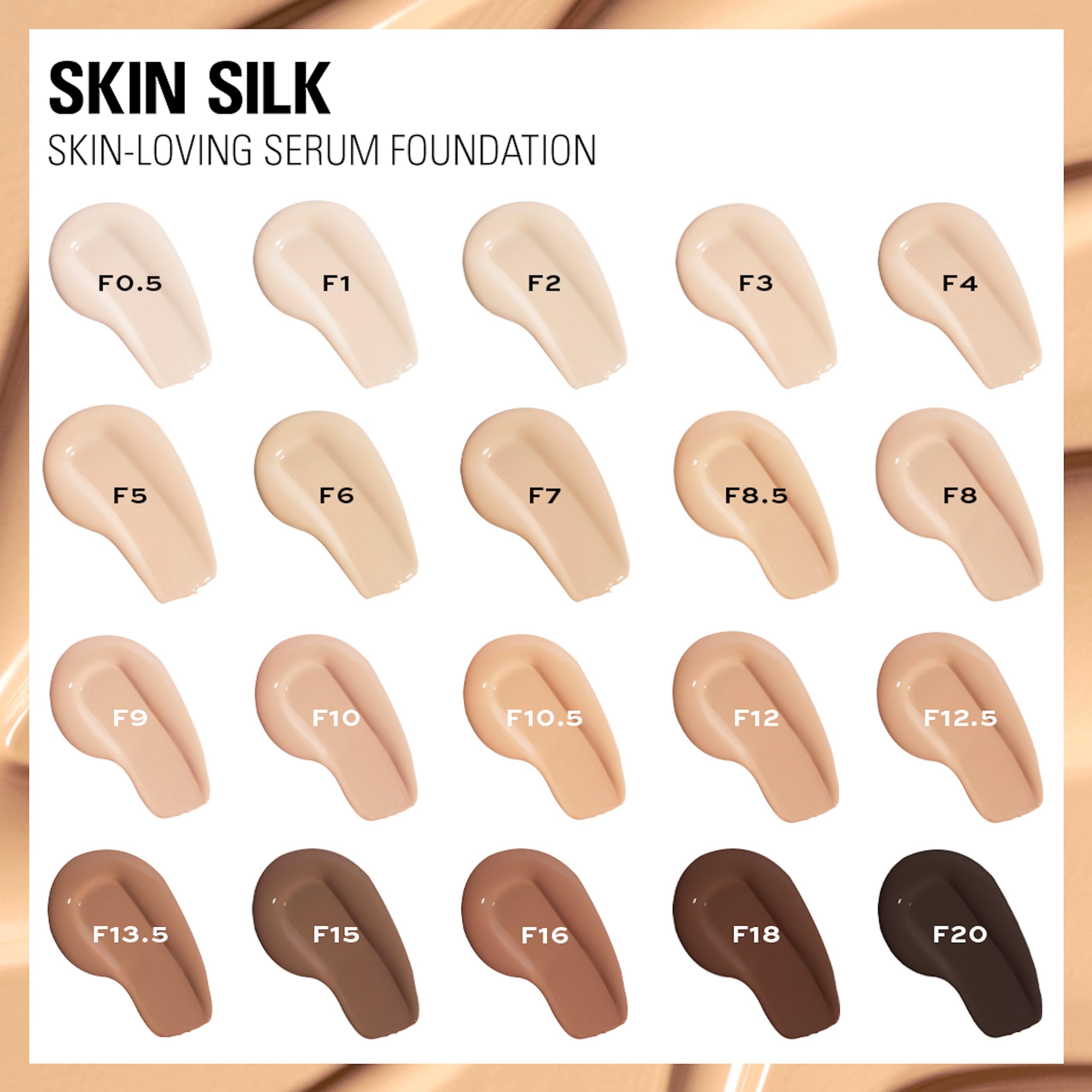 Makeup Revolution Skin Silk Serum Foundation F12 – Leichte bis mittlere Deckkraft mit Hyaluronsäure 6