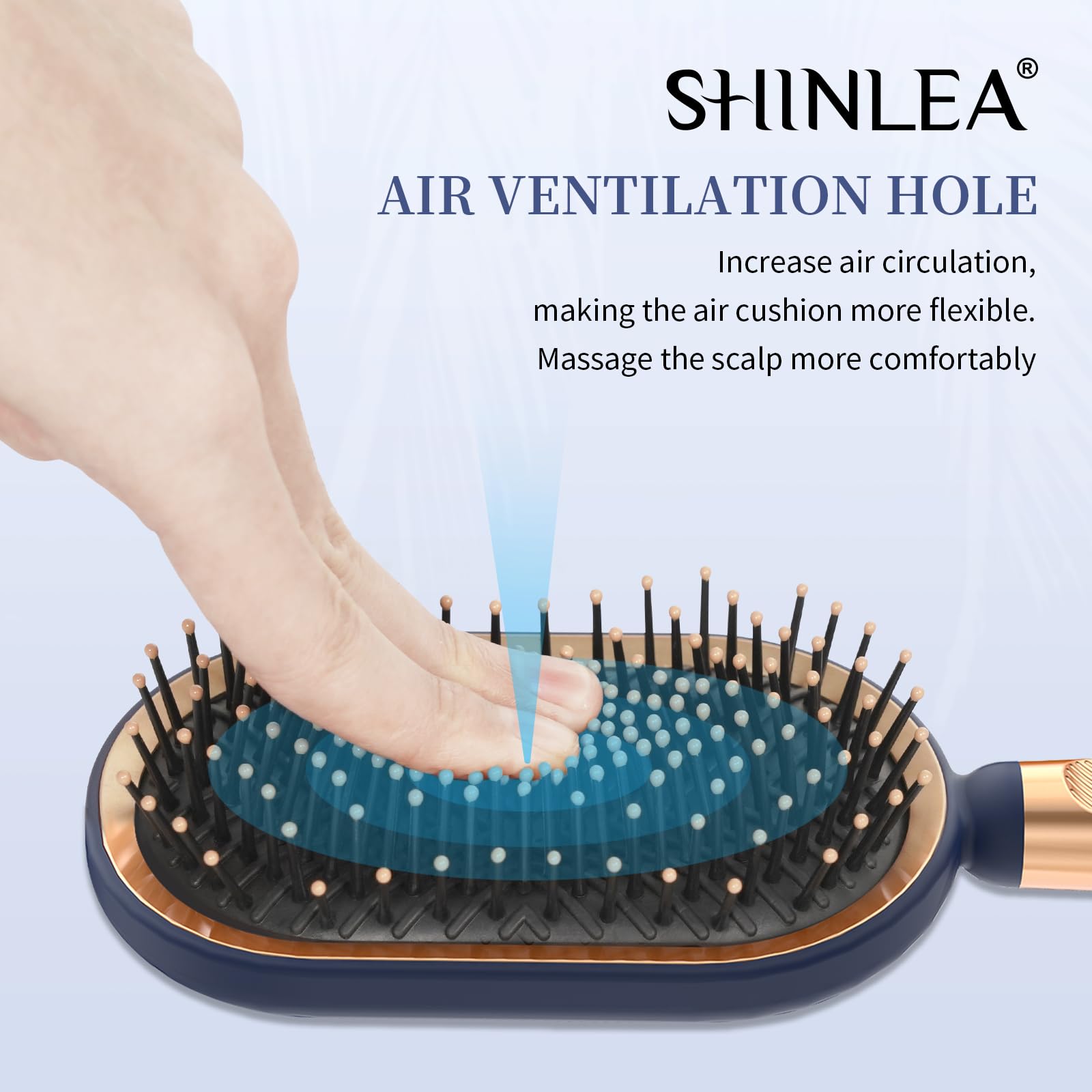 SHINLEA Large Paddle Hair Brush for Blow Drying and Scalp Massage 3
