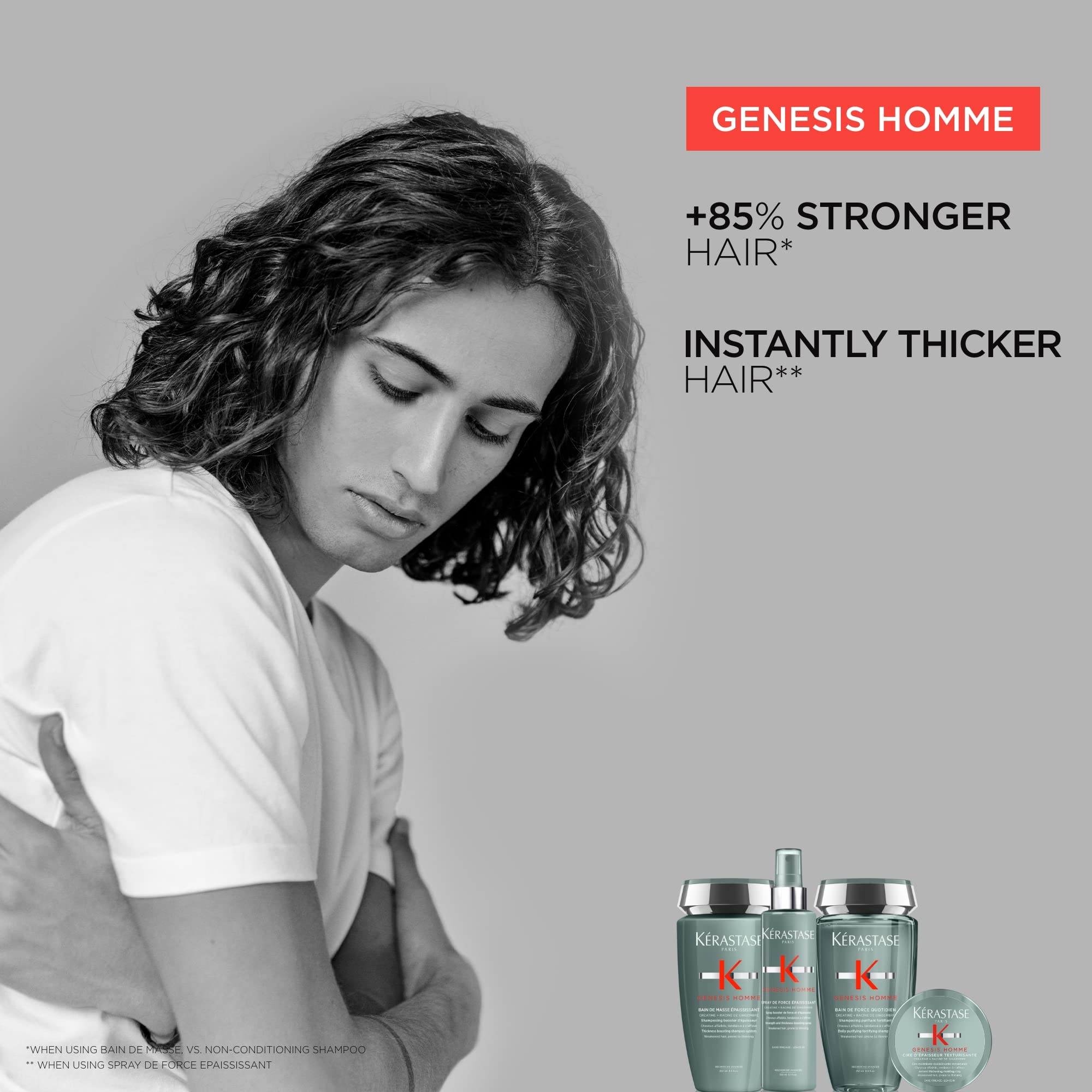 Kérastase Genesis Homme Shampoo für Männer, Anti-Haarausfall-Shampoo für dickeres Haar, für Männer 4