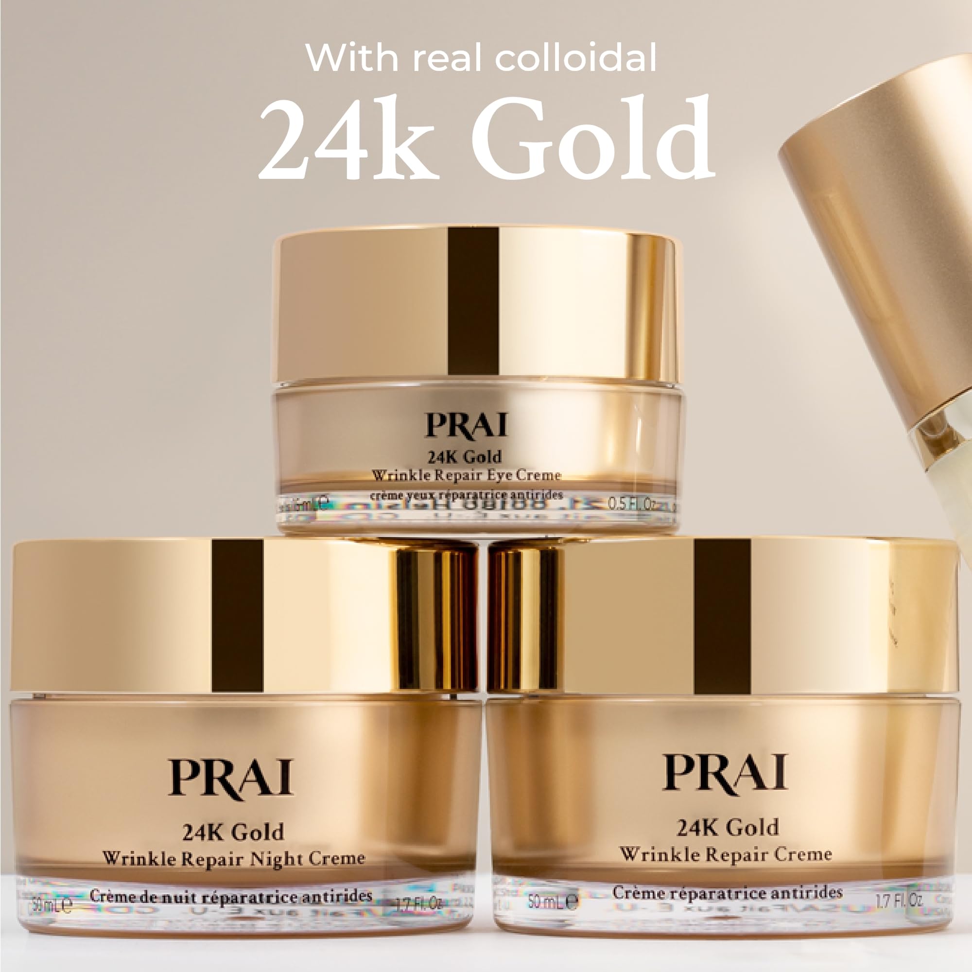 PRAI 24k Gold Caviar Wrinkle Repair Creme 50ml - Intensive Anti-Ageing & Firming 4