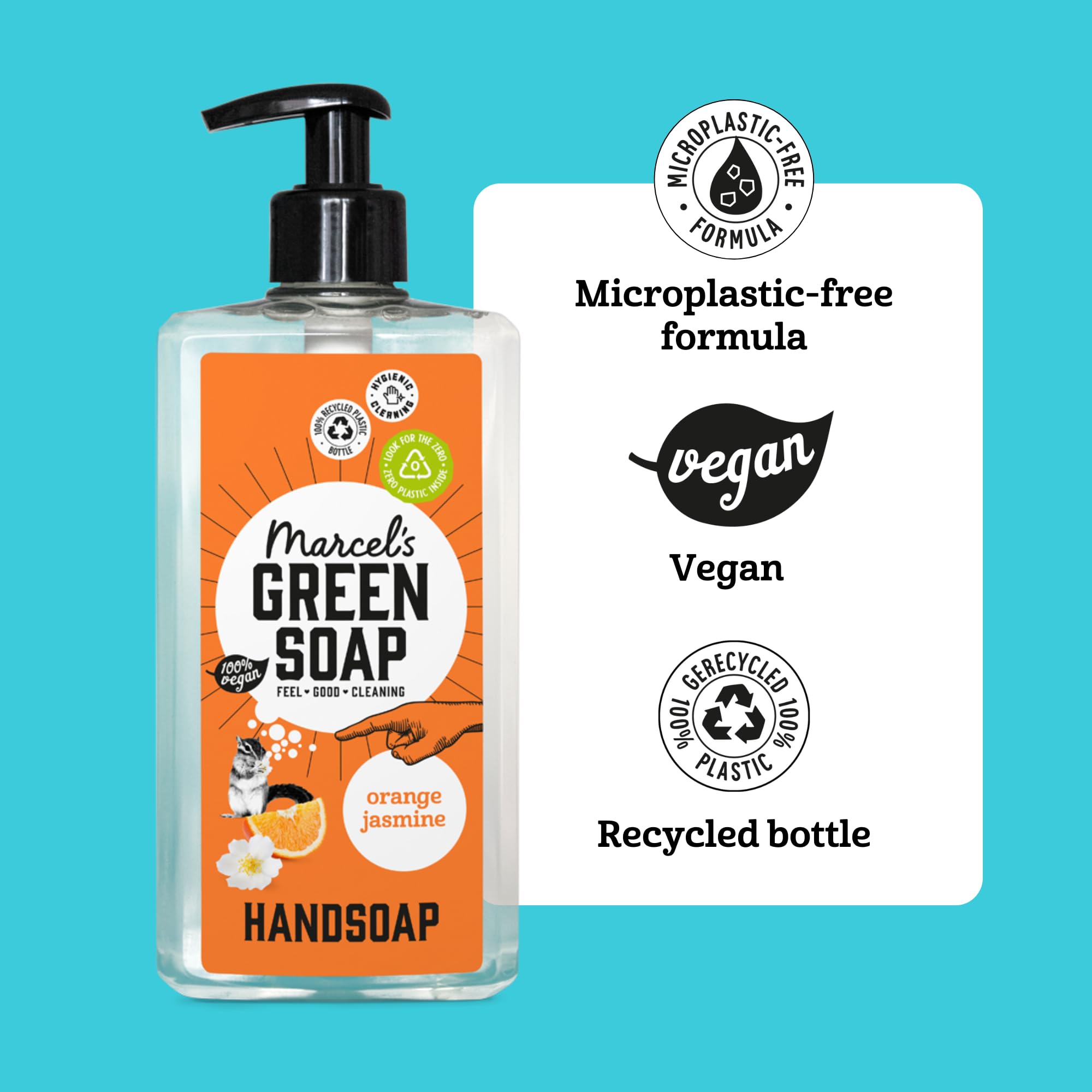 Marcel's Green Soap Hand Soap Dispenser, Orange & Jasmine, Plant-Based 4