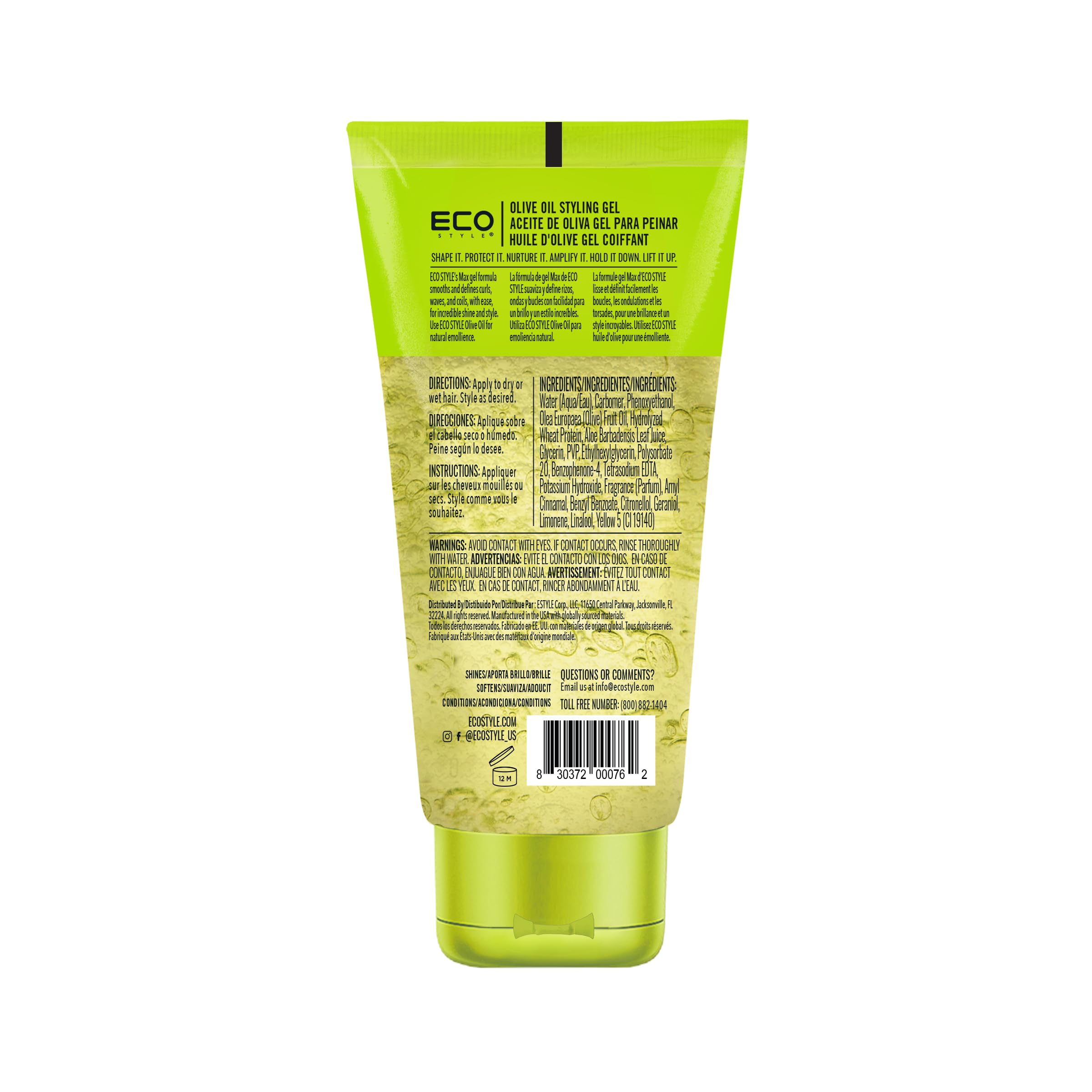 Eco Style Olive Oil Travel Size Hair Gel for Hydrate and Style 2