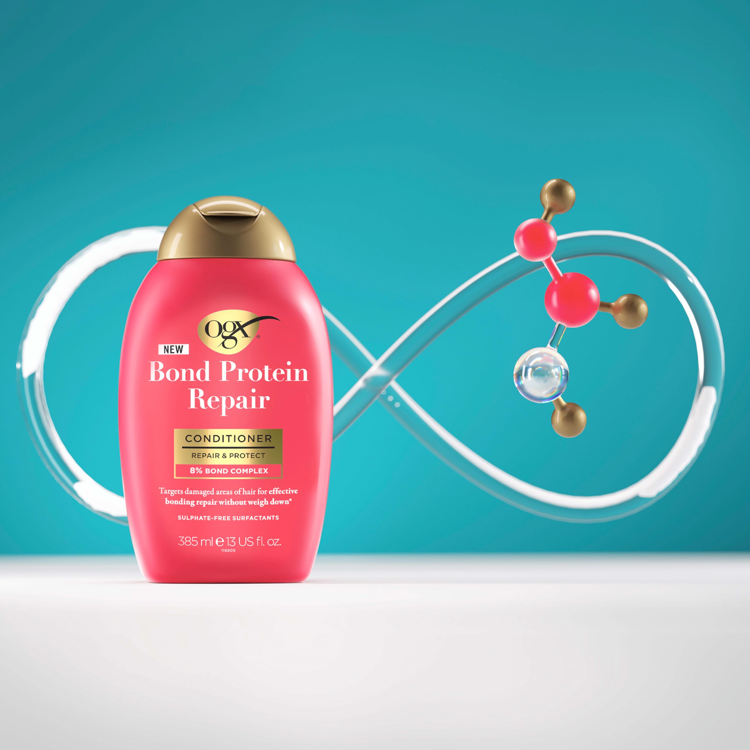 OGX Bond Protein Repair Conditioner with 8% Bond Complex for Damaged Hair, 385ml 6