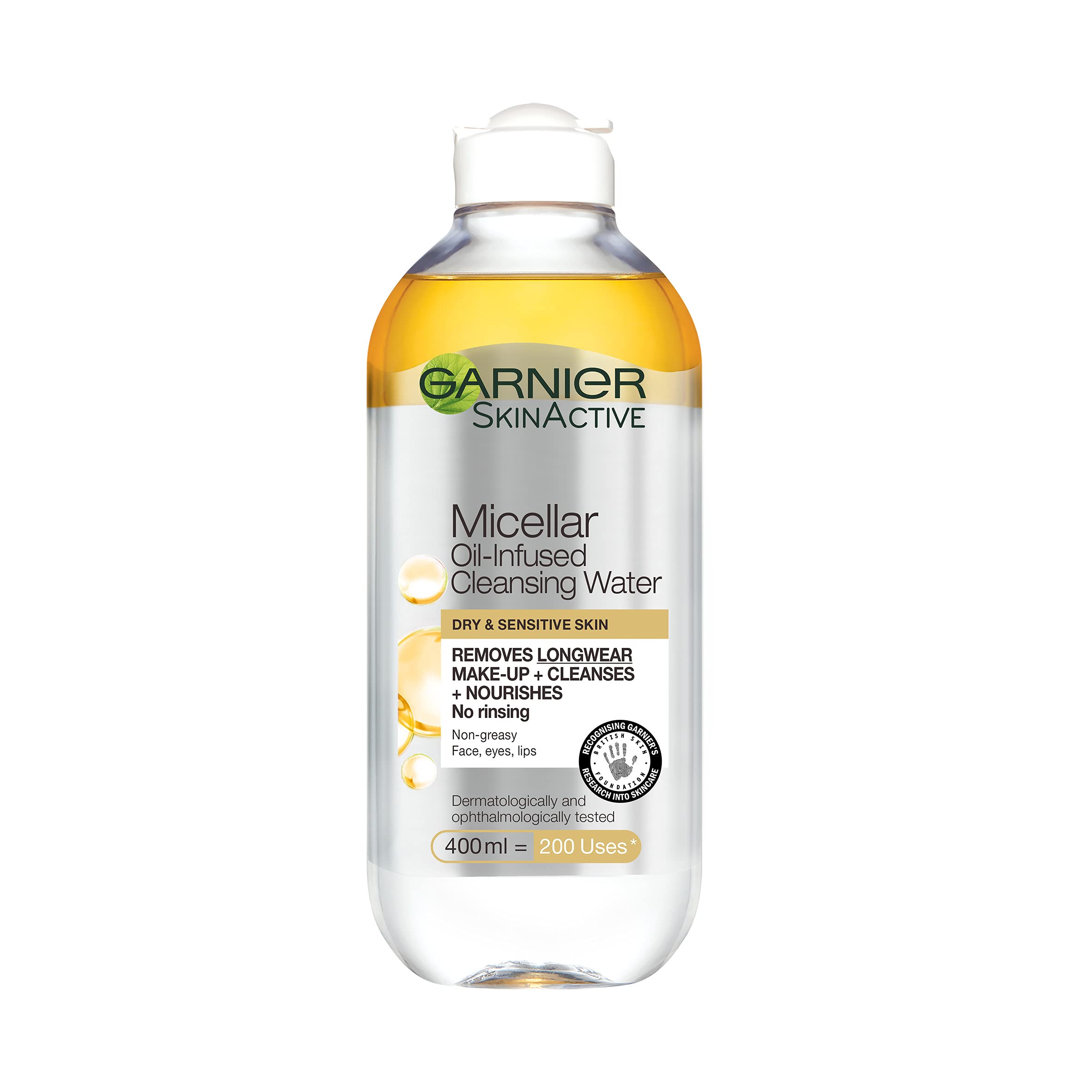 Garnier Micellar Cleansing Water, Oil-Infused for Makeup Removal, 400ml