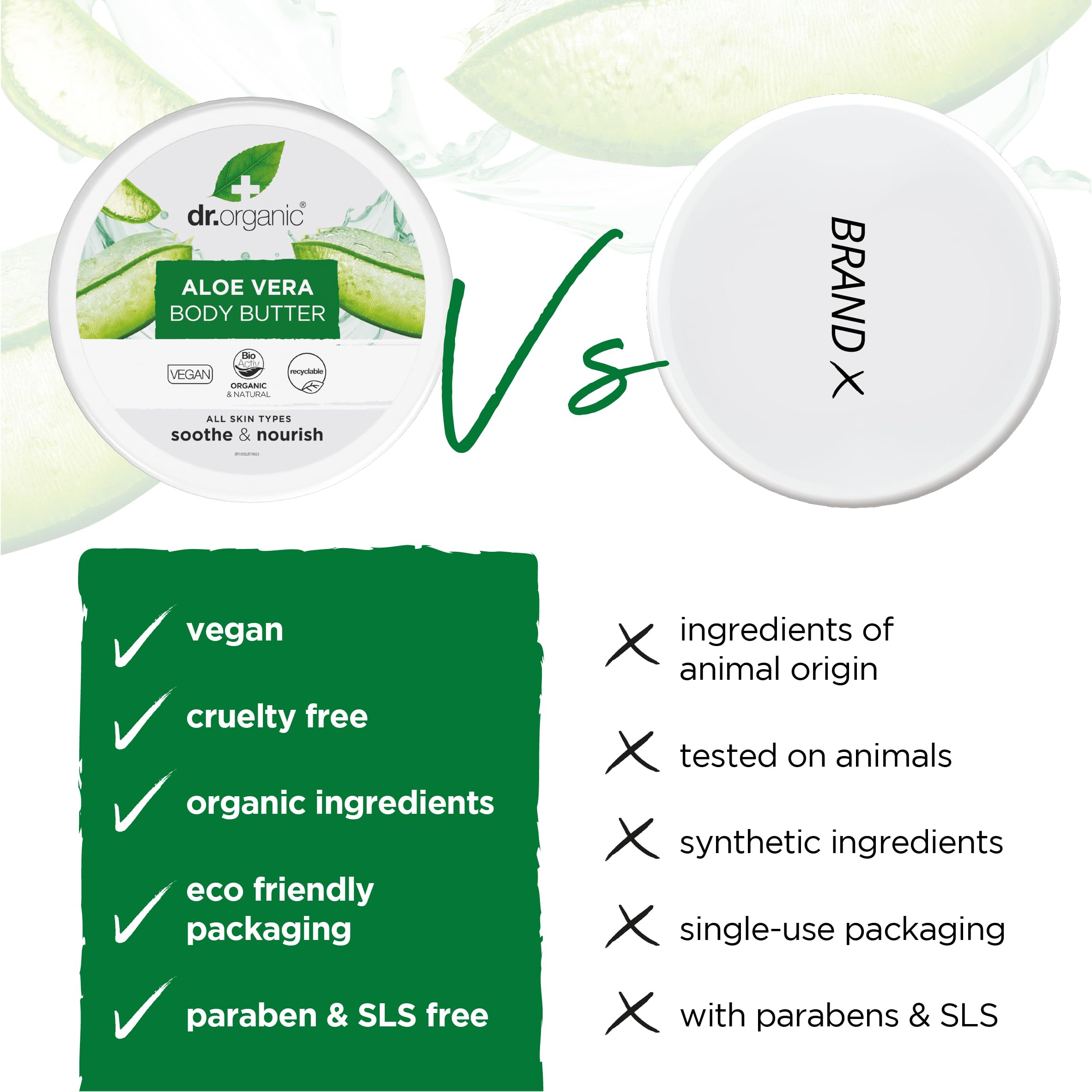 Dr Organic Aloe Vera Soothing & Moisturising Body Butter for All Skin Types 4