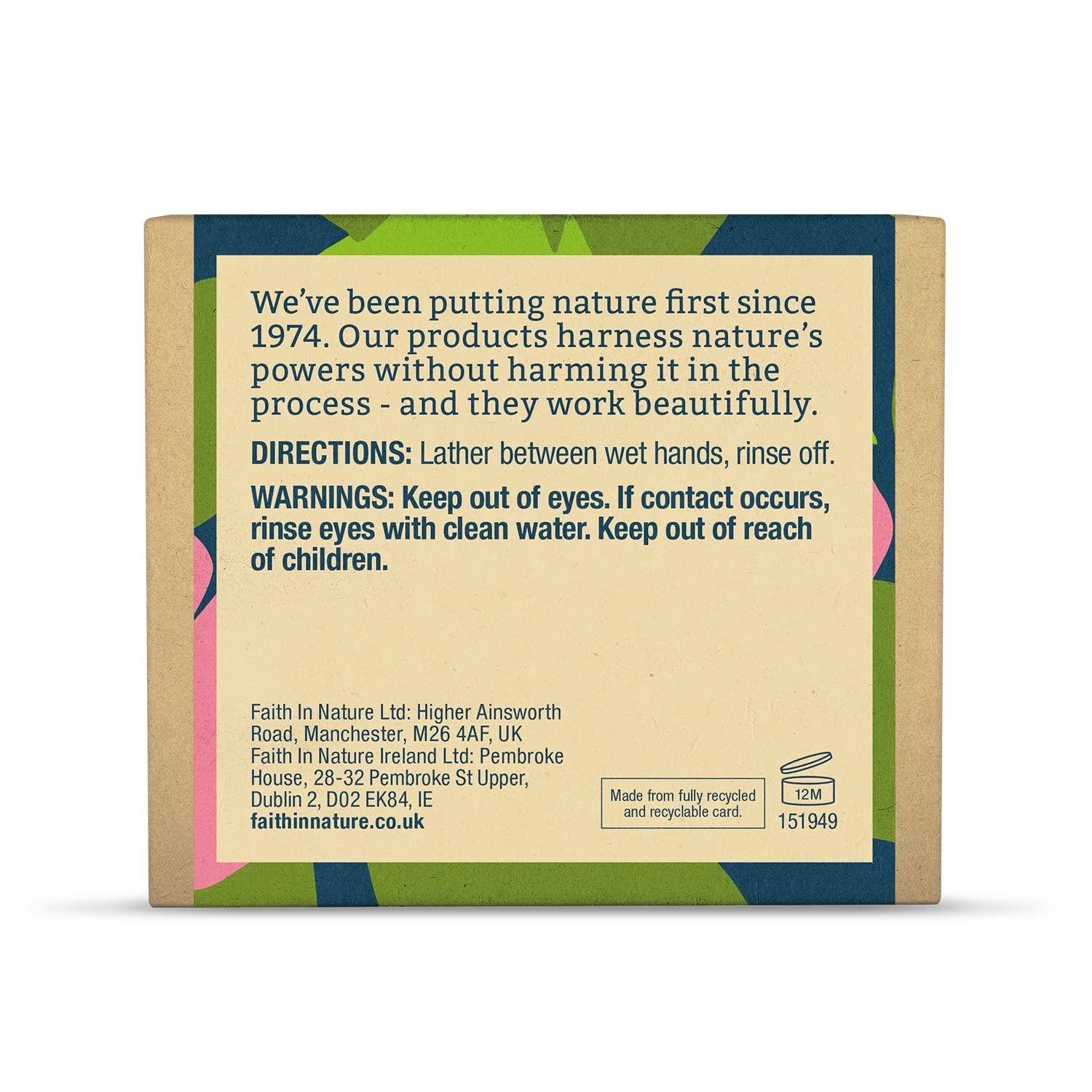 FAITH IN NATURE Wild Rose Restoring Hand Soap Bar, Vegan, Cruelty-Free, 100g