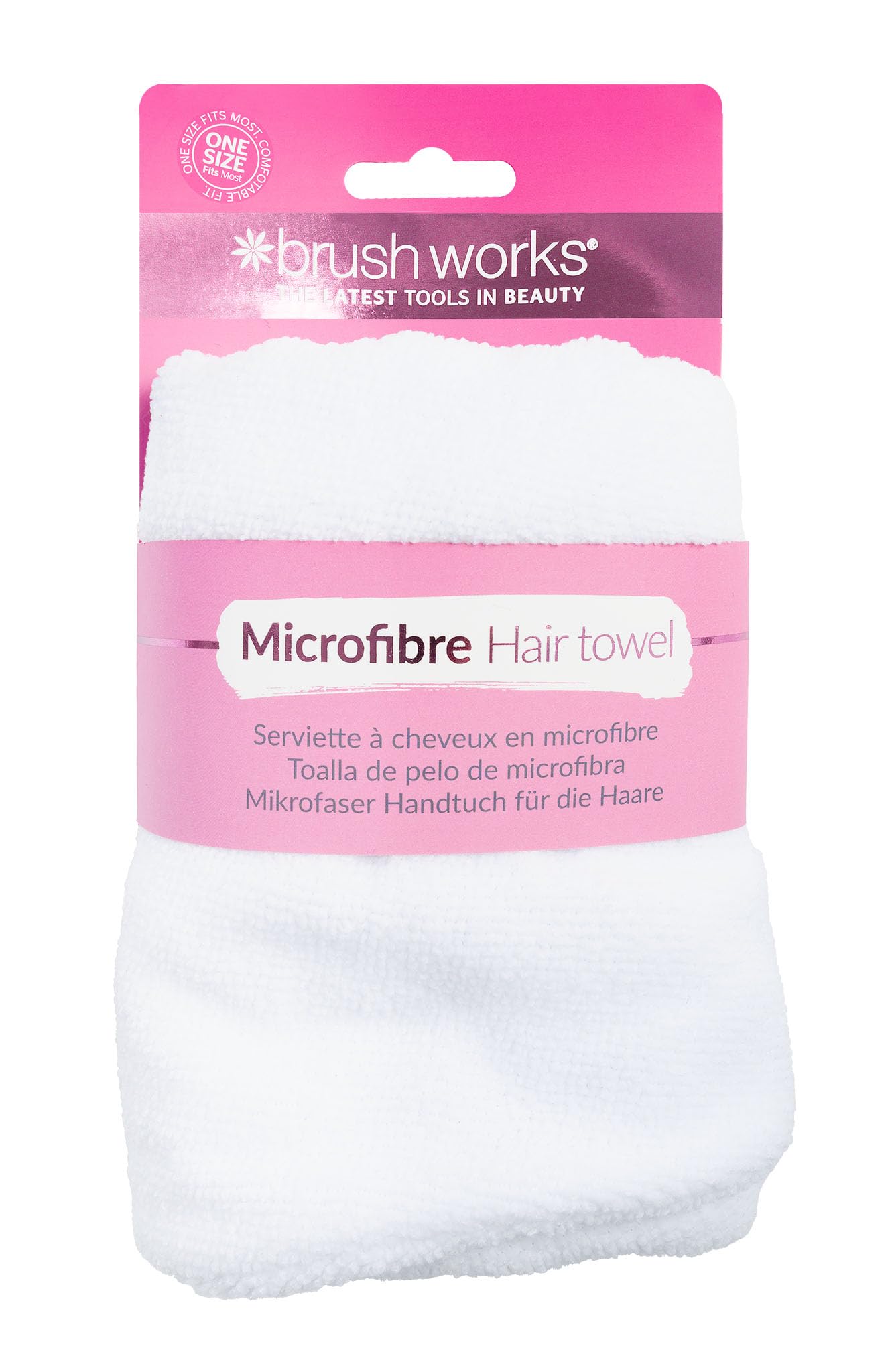 Brushworks Microfibre Hair Towel - Ultra-Absorbent, Frizz-Reducing & Quick Drying