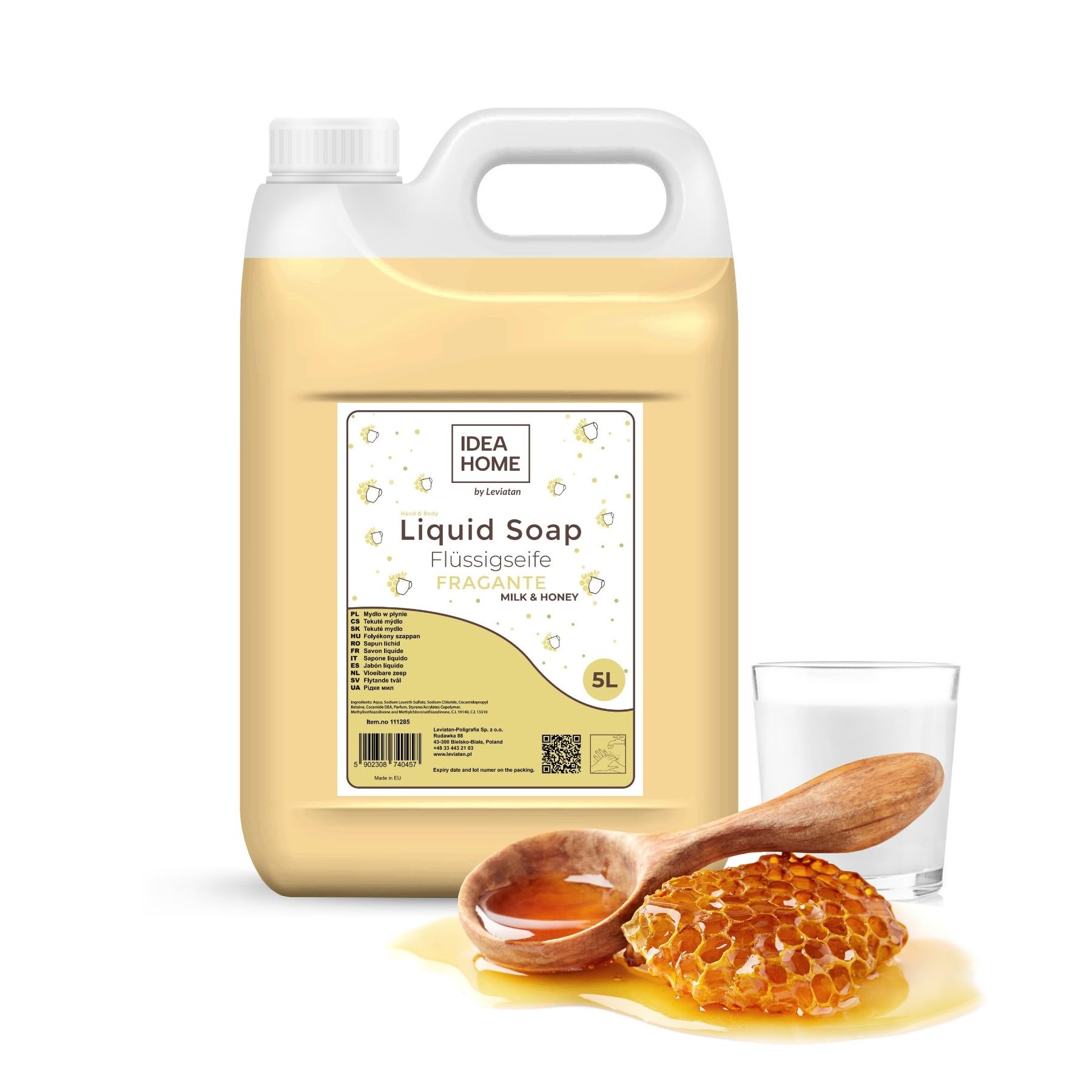 IDEA HOME FRAGANTE Liquid Hand Soap 5L - Cream Soap Rich in Vitamins A, E, F and Minerals