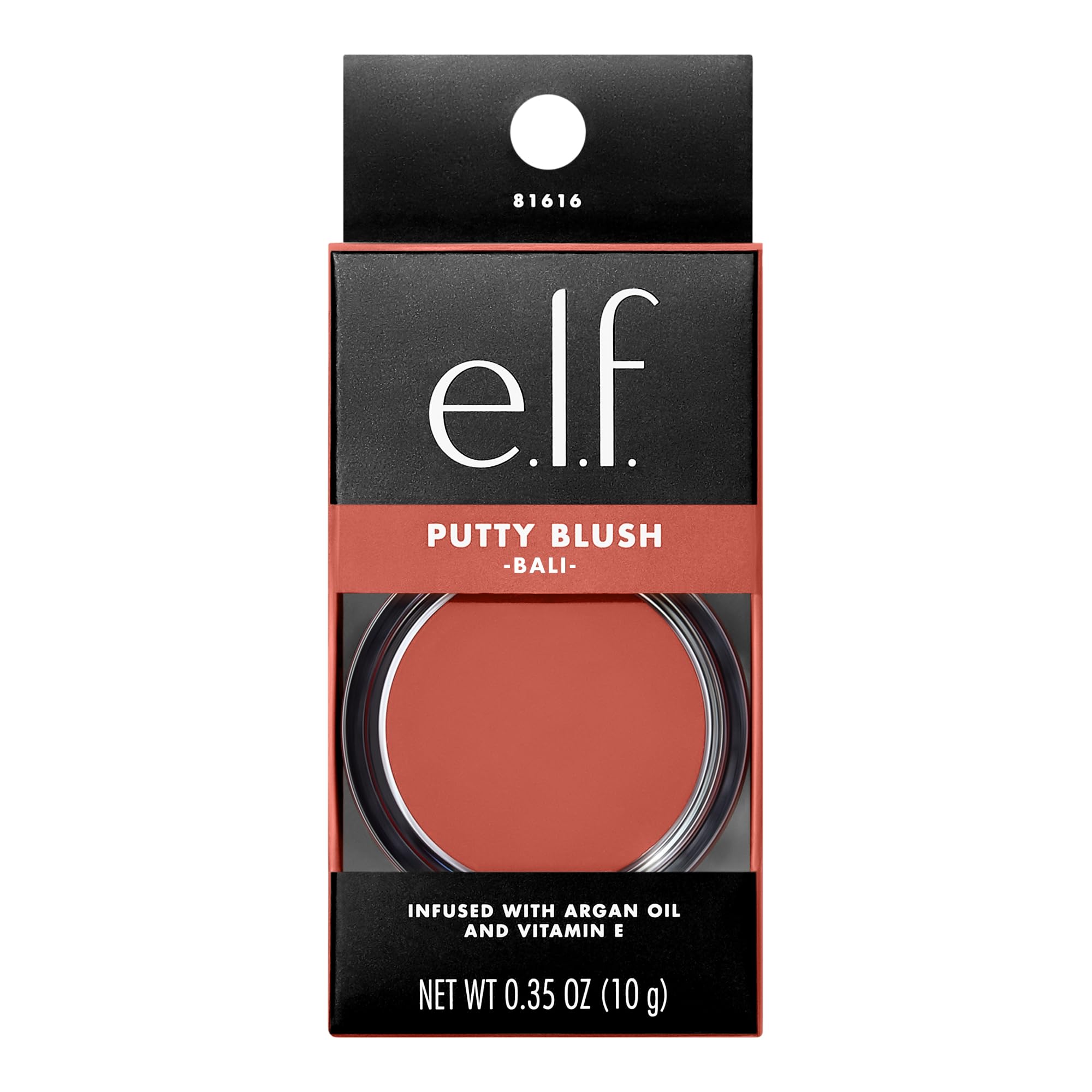 elf Putty Blush, cremige und hochpigmentierte Formel, angereichert mit Arganöl und Vitamin E, Bali, 0,35 oz (10 g) 4