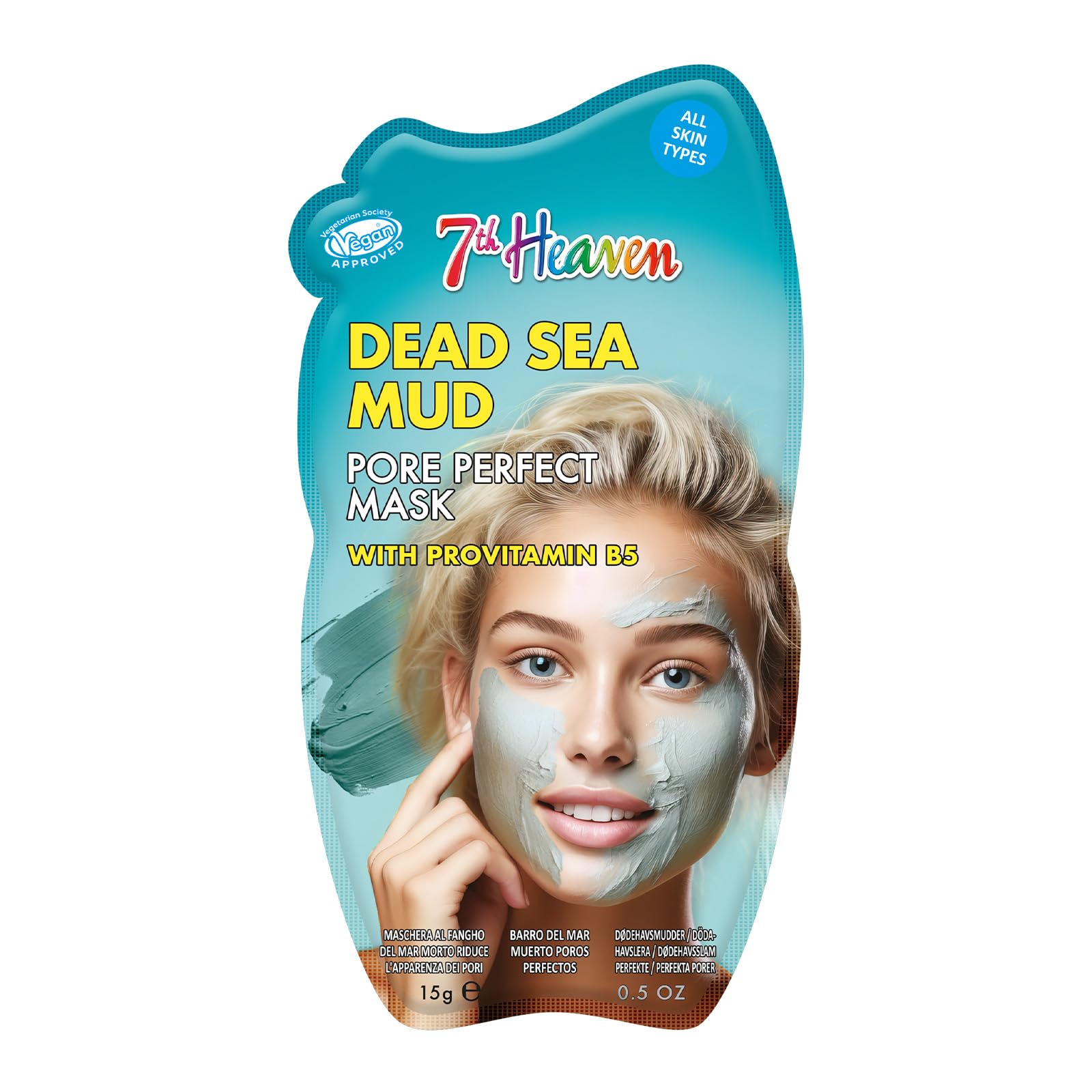 7th Heaven Dead Sea Mud Clay Face Mask with Pro-Vitamin B5 for Pore Reduction