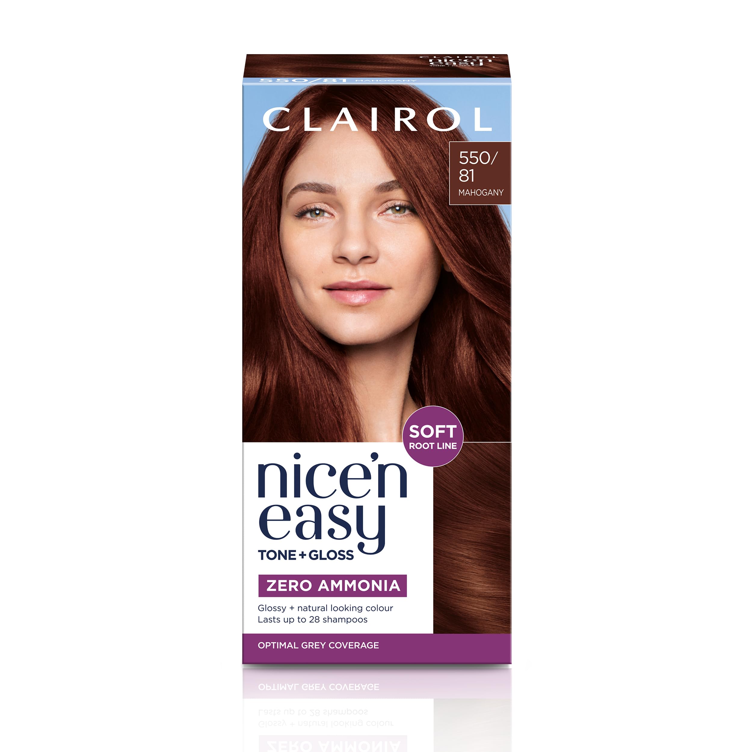Clairol Nice'n Easy Tone+Gloss Semi Permanent Hair Dye - 550/81 Mahogany