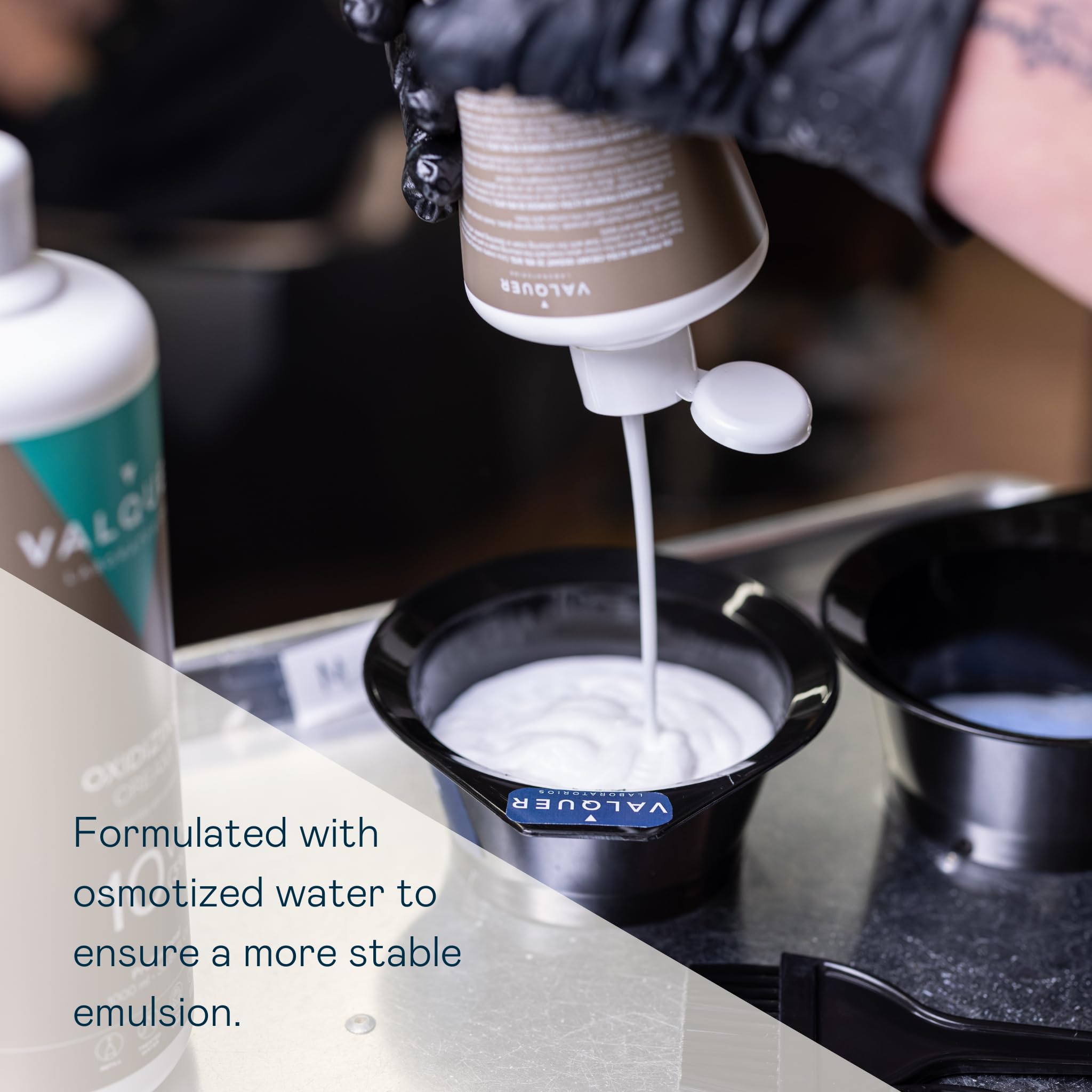 VALQUER Stabilized Hydrogen Peroxide Cream 20 Volume 6% Oxidizer for Permanent Hair Color 4