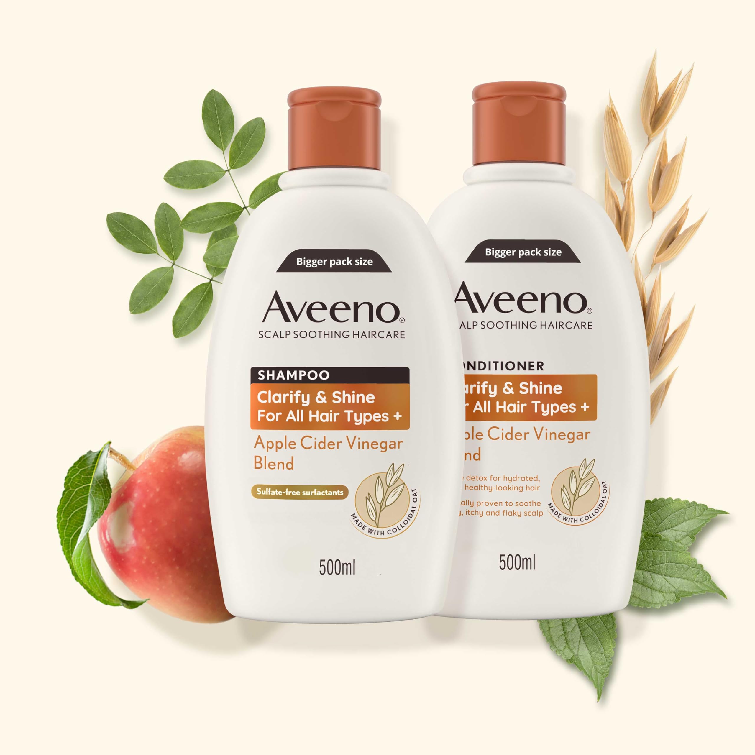 Aveeno Scalp Soothing Clarify & Shine Conditioner with Apple Cider Vinegar 500ml 8