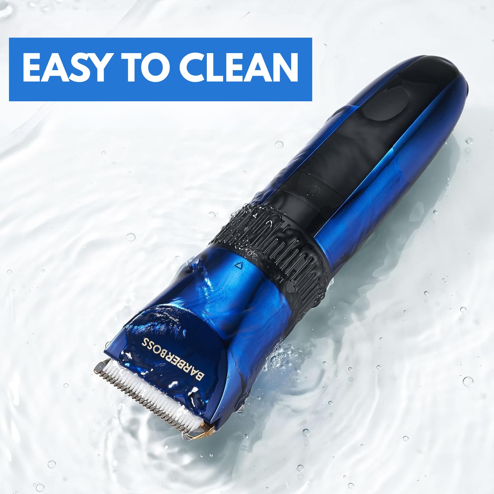 BarberBoss Akku-Bart- und Haartrimmer mit Selbstschärfefunktion, Keramikklingen, L