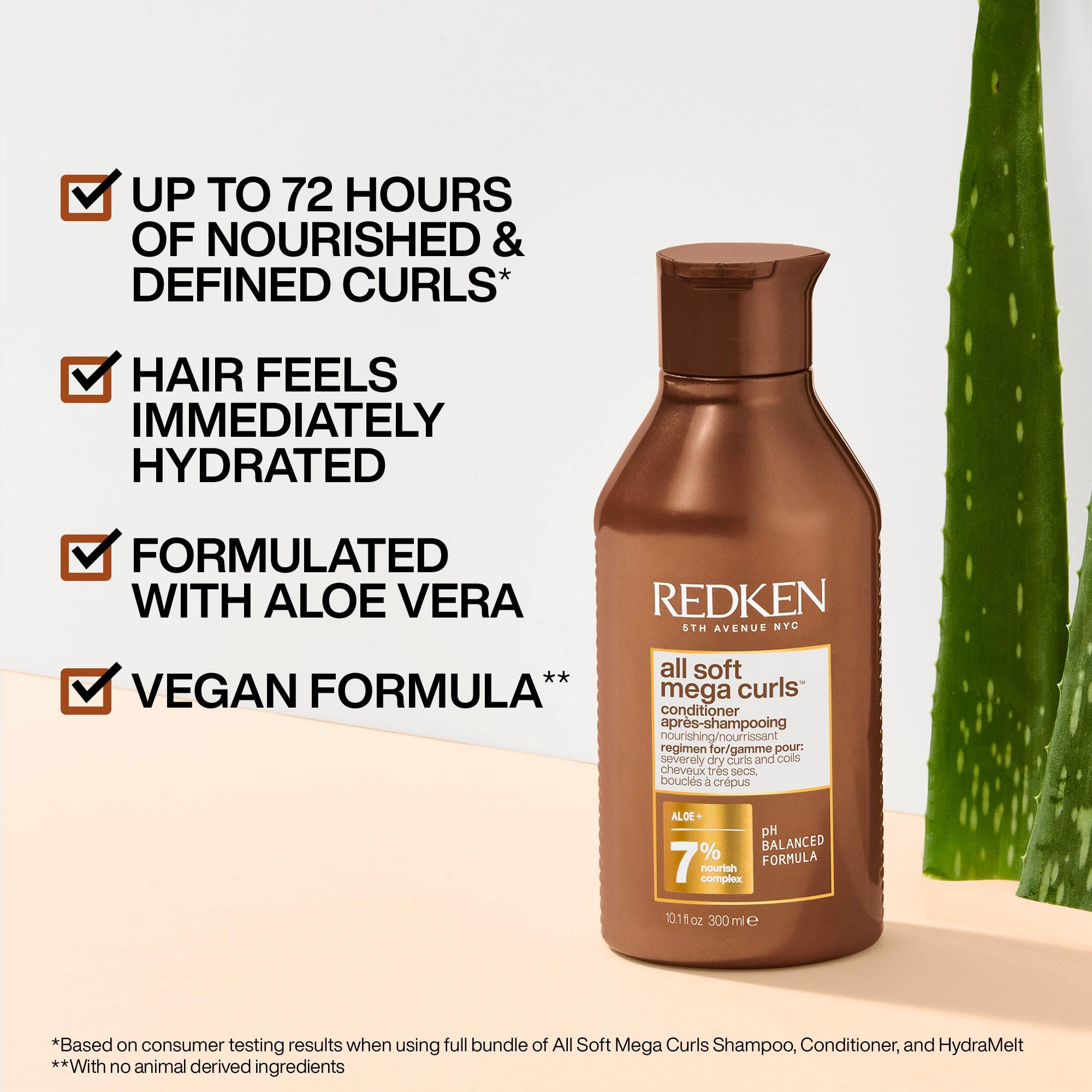 REDKEN All Soft Mega Curls Conditioner for Very Dry Curly, Coily Hair