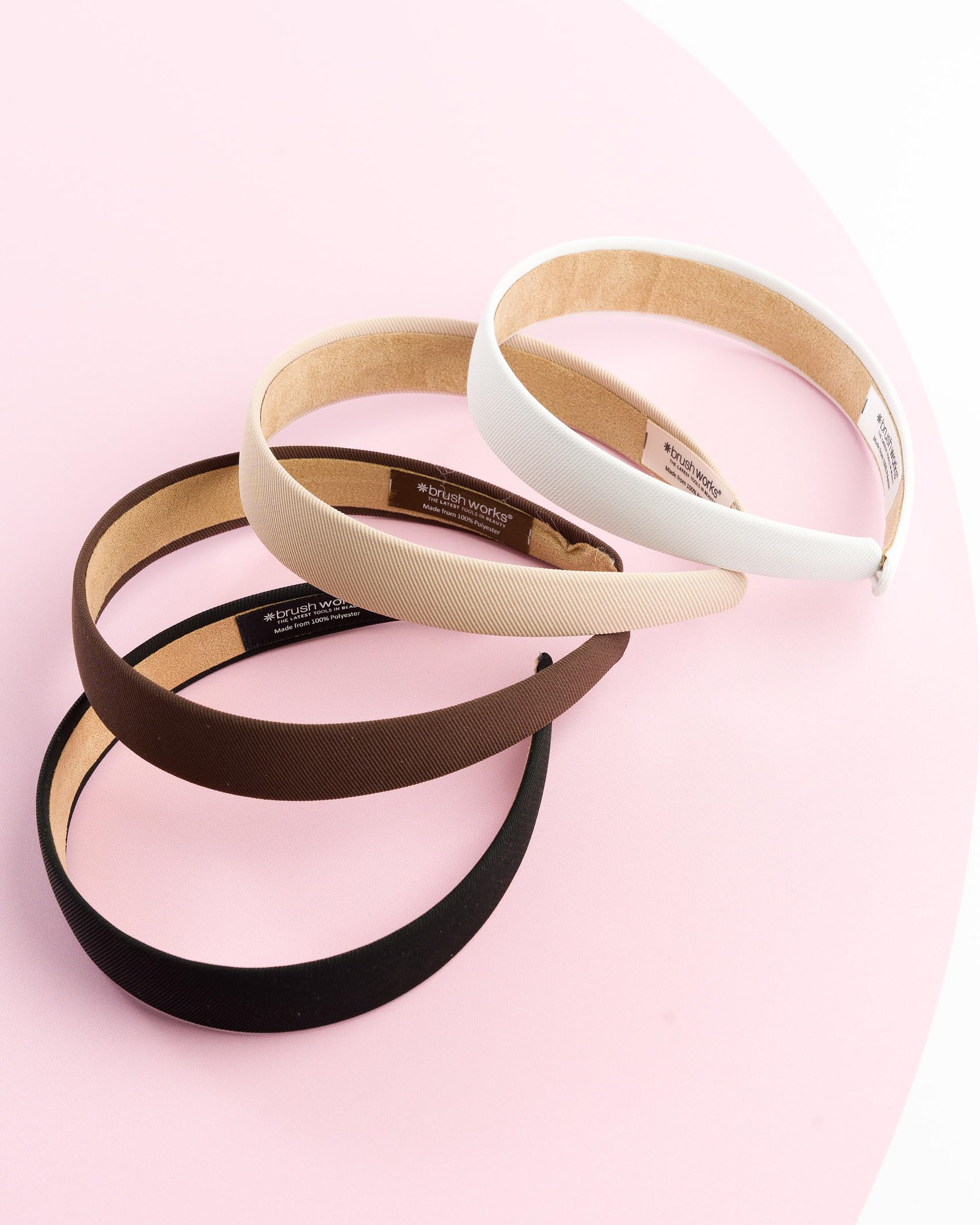 Brushworks Classic Headbands - 4 Pack Comfortable Lightweight Hair Bands for Styling & Workouts 3