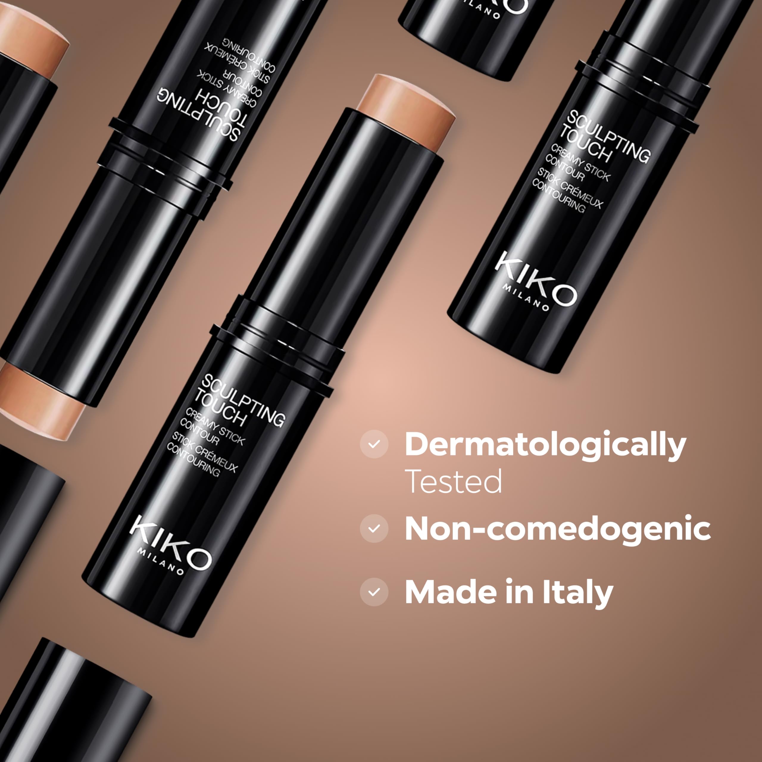KIKO Milano Sculpting Touch Creamy Stick Contour 201 for Face Sculpting 6