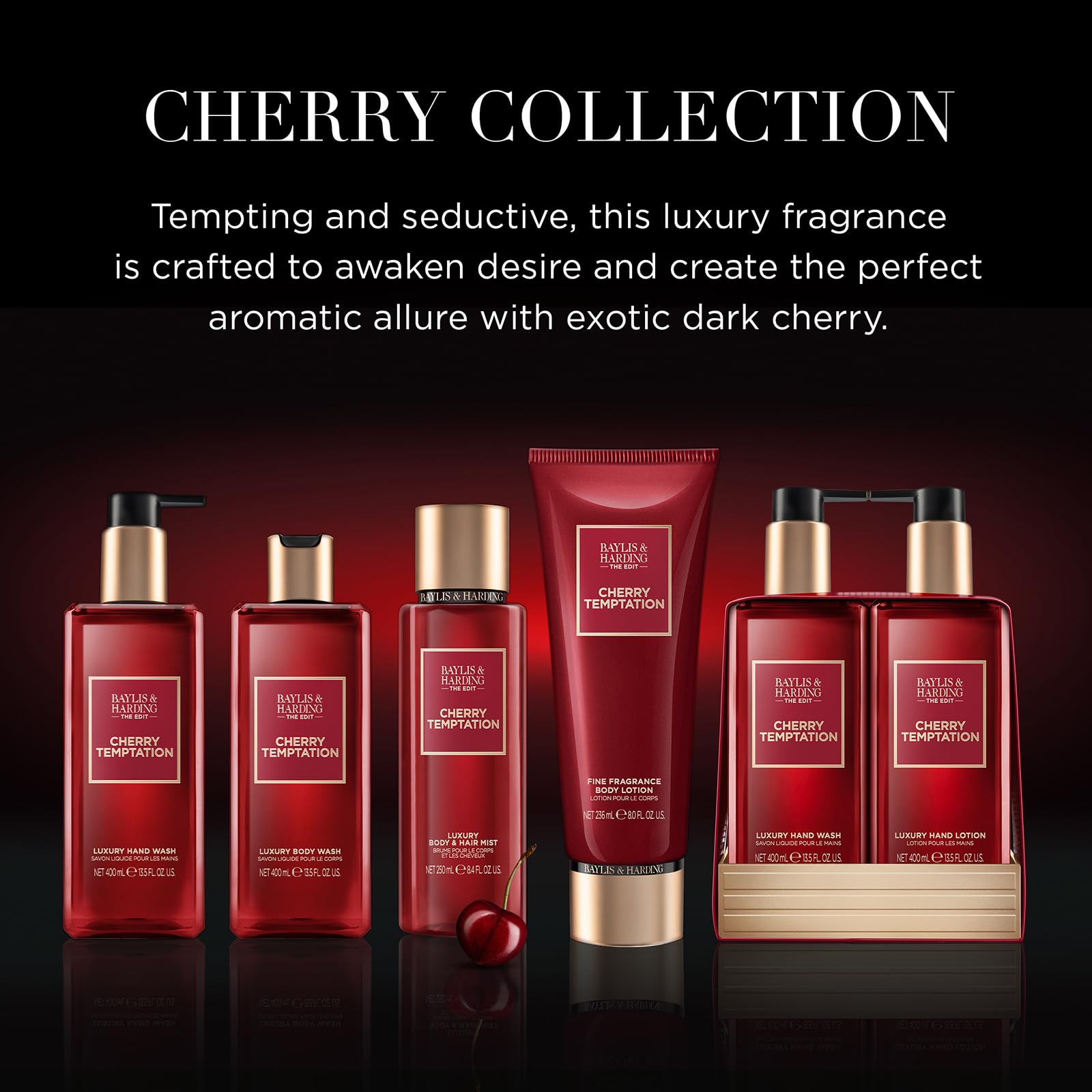 Baylis &amp; Harding The Edit Cherry Temptation 2er-Set, 400 ml Handseife 4