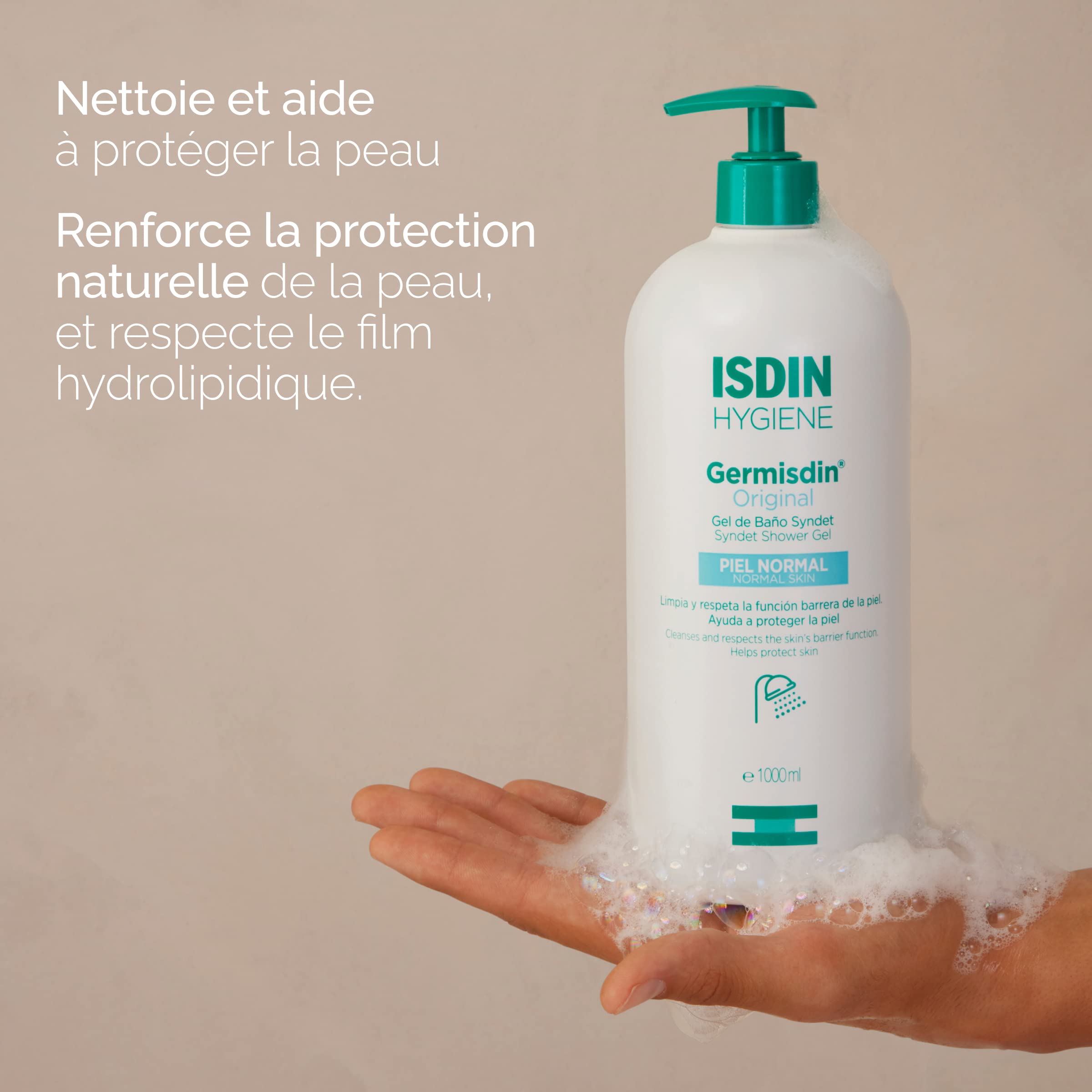ISDIN Germisdin Original Syndet Shower Gel for Daily Use 1000ml