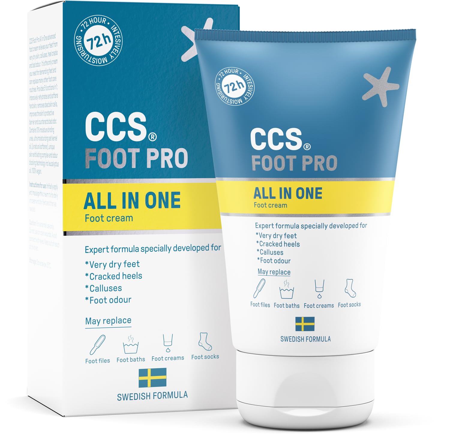 CCS All-in-One Fußcreme 100 ml – Fußpflegecreme für rissige Fersen und trockene Haut