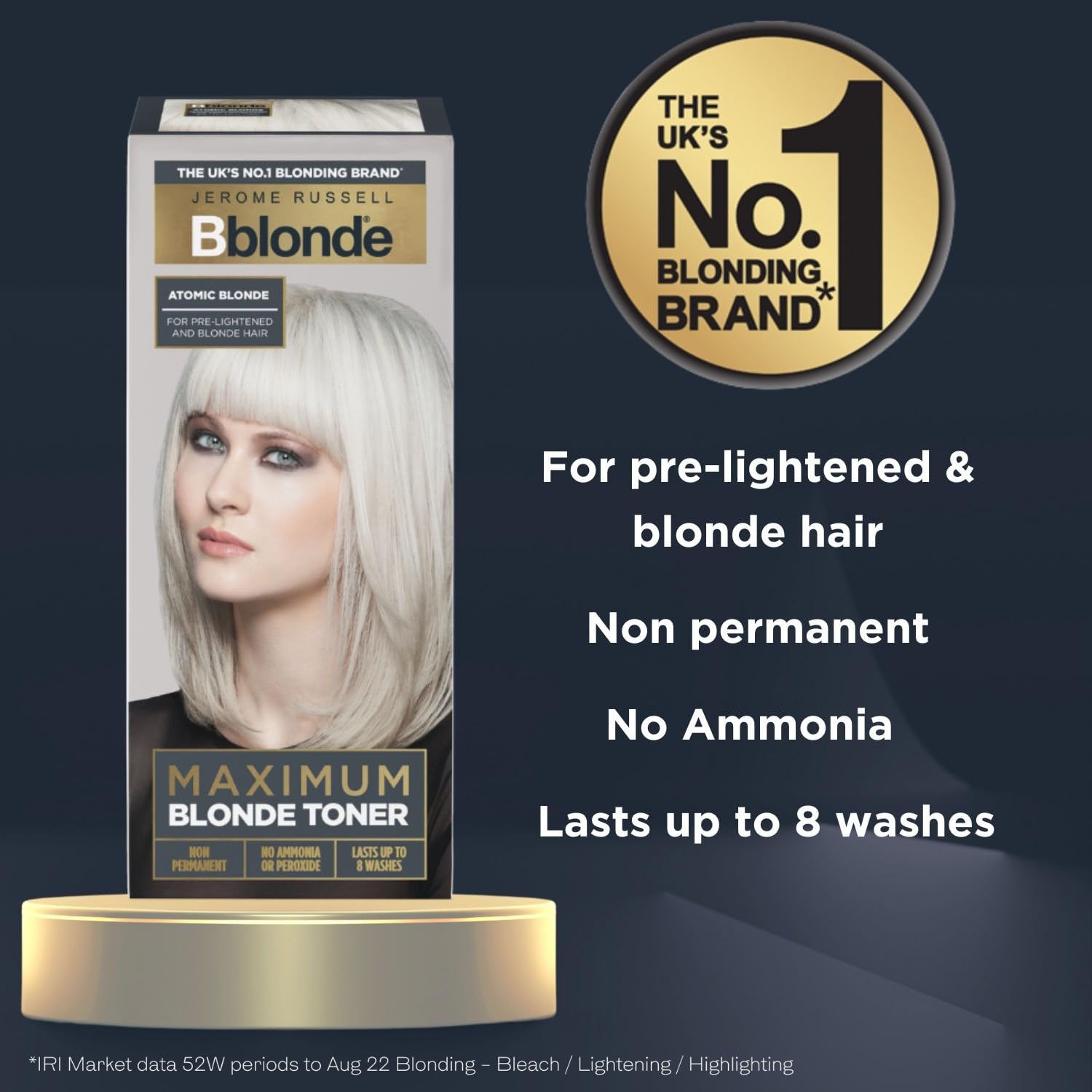 Jerome Russell Bblonde Maximum Blonde Toner - Atomic Blonde 75ml, Non-Permanent Colour