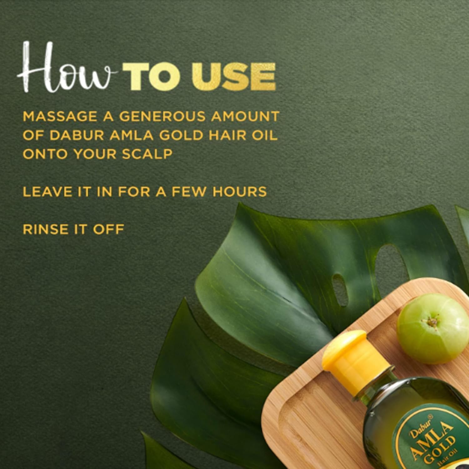Dabur Amla Gold Haaröl – 200 ml, für langes, weiches und kräftiges Haar, angereichert mit P 6