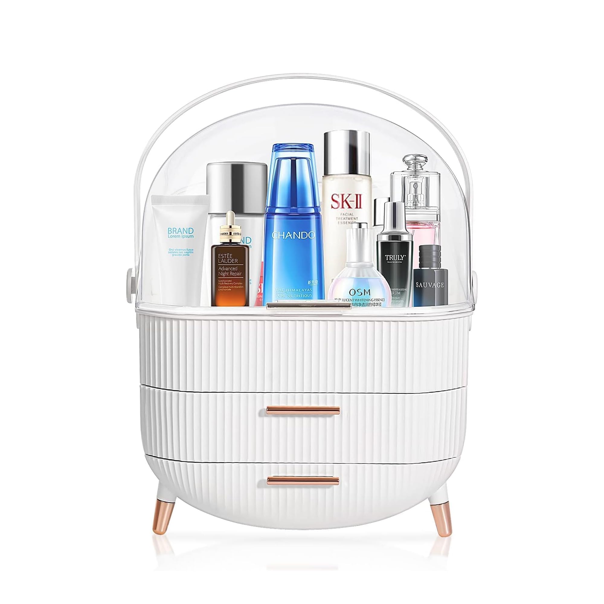 Zuvo Expandable Makeup Organiser with 2 Large Drawers for Skincare & Cosmetics 8