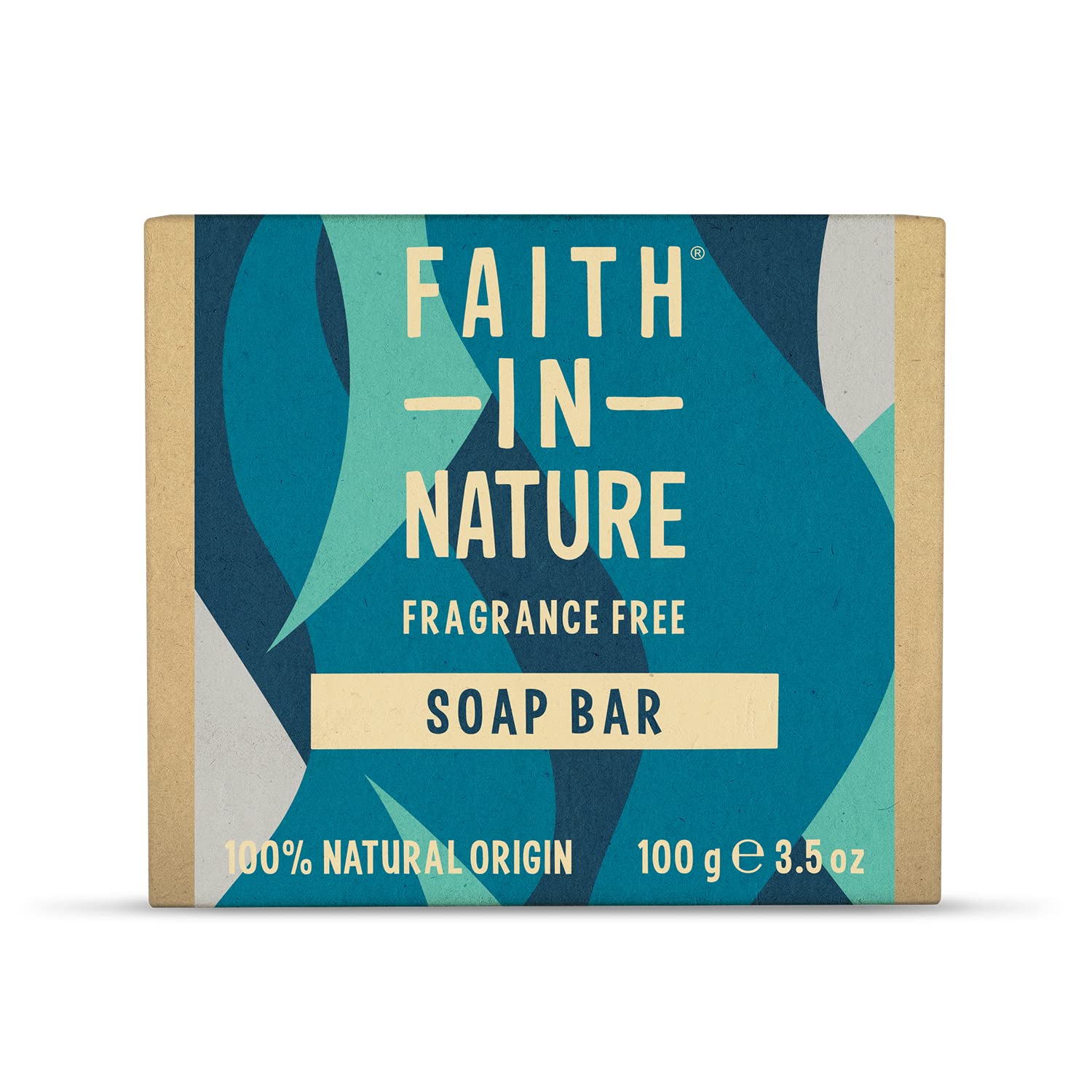 FAITH IN NATURE Fragrance Free Hand Soap Bar for Sensitive Skin, Vegan & Cruelty Free, 100g