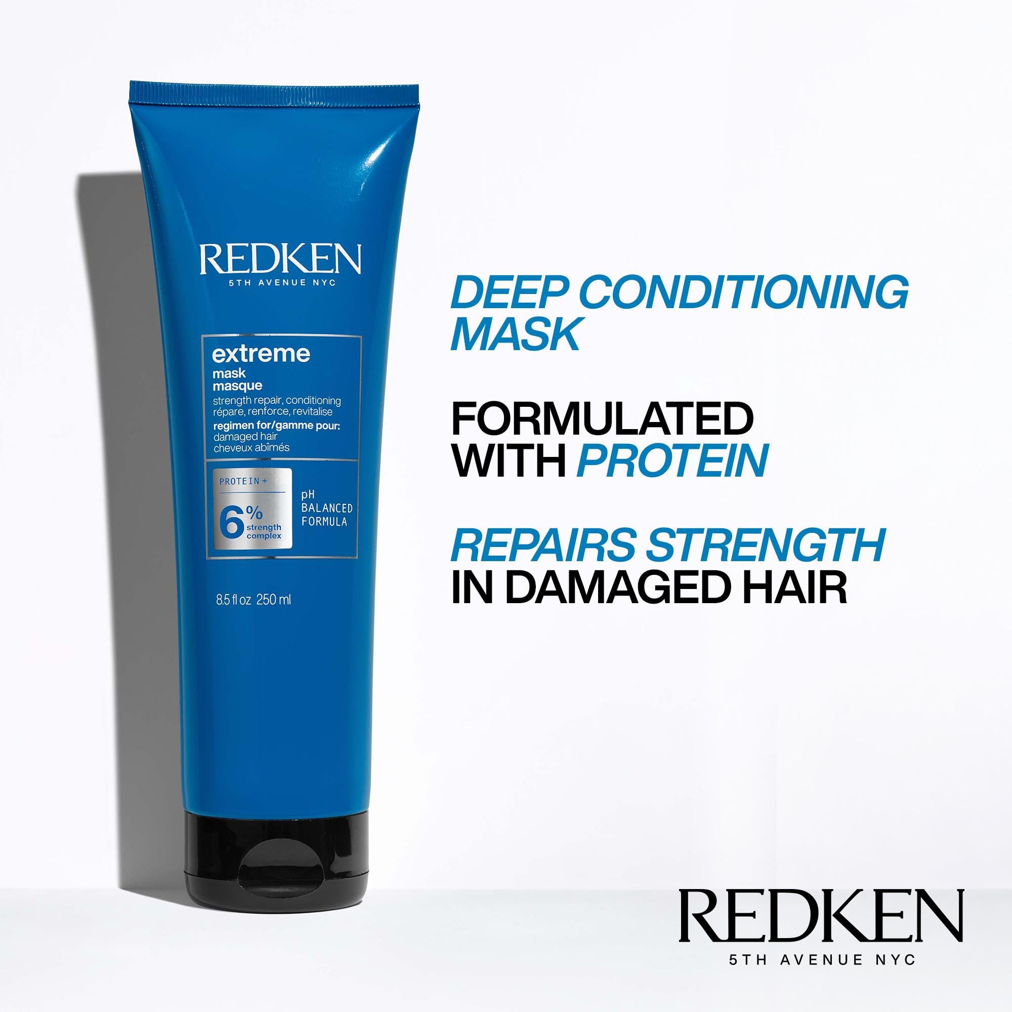 REDKEN Extreme Hair Mask Treatment for Distressed Hair - Fortifies & Strengthens