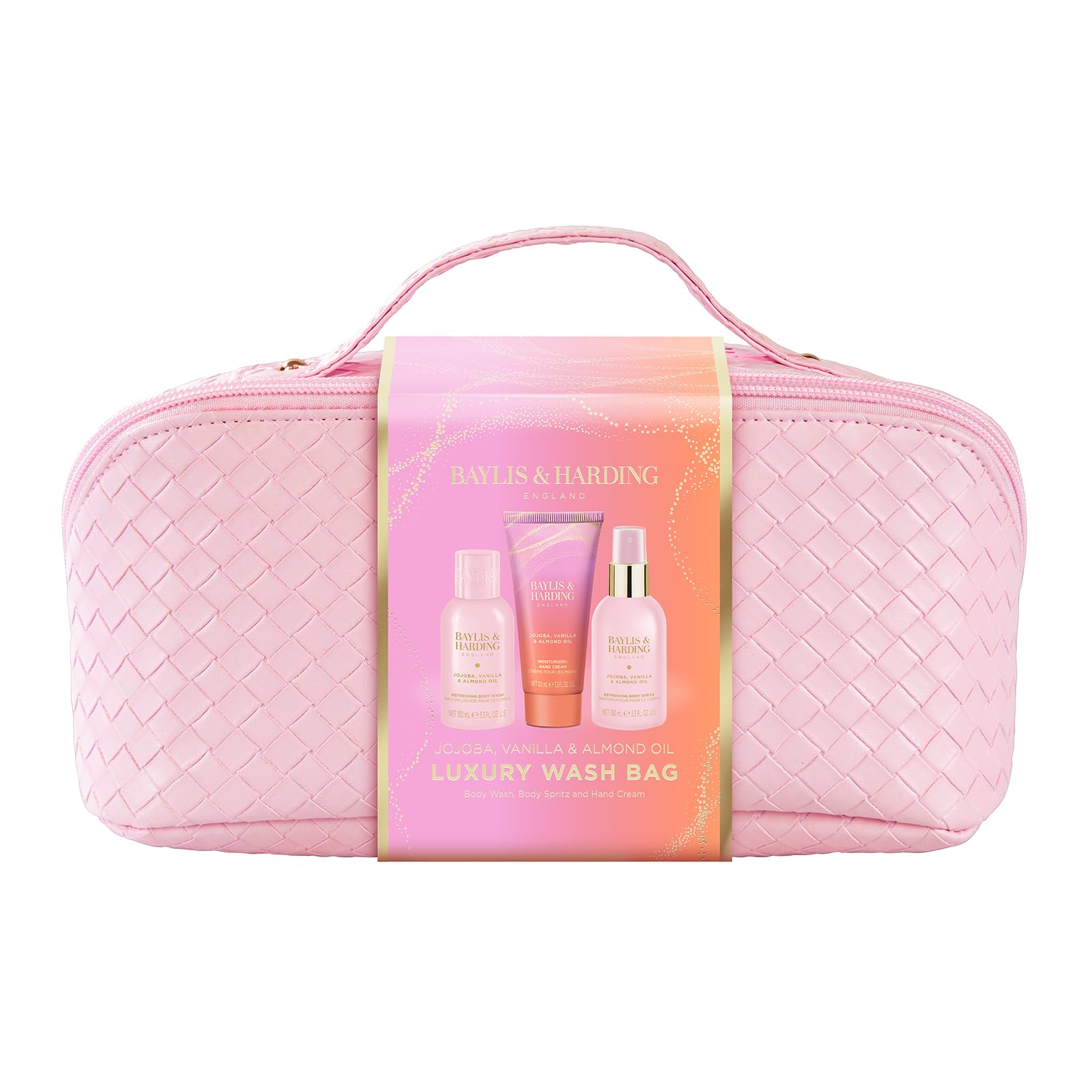 Baylis &amp; Harding Luxus-Waschtaschen-Geschenkset mit Jojoba-, Vanille- und Mandelöl – veganfreundlich 2