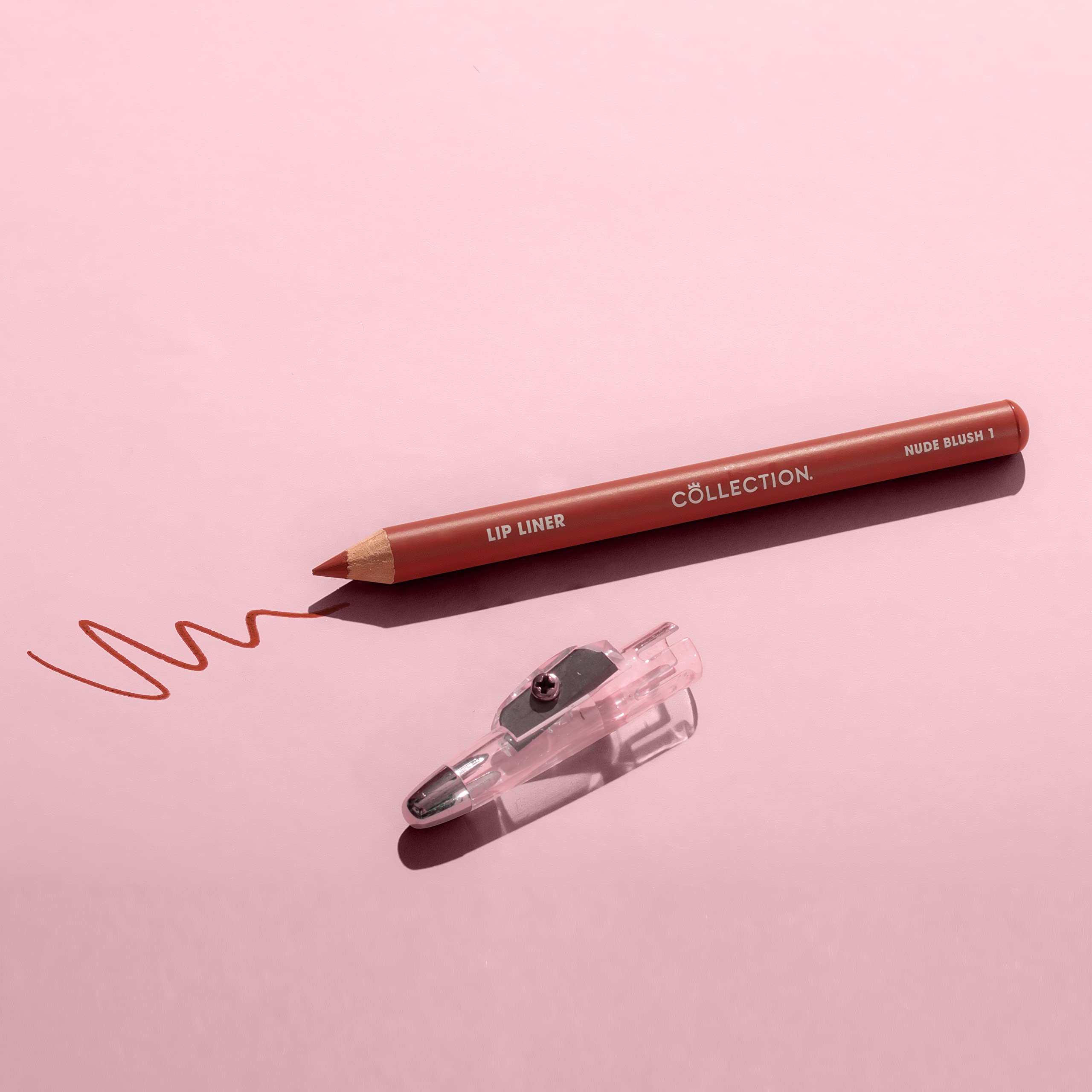 Collection Long-Lasting Lip Liner Pencil with Sharpener, Shade Nude Blush 4