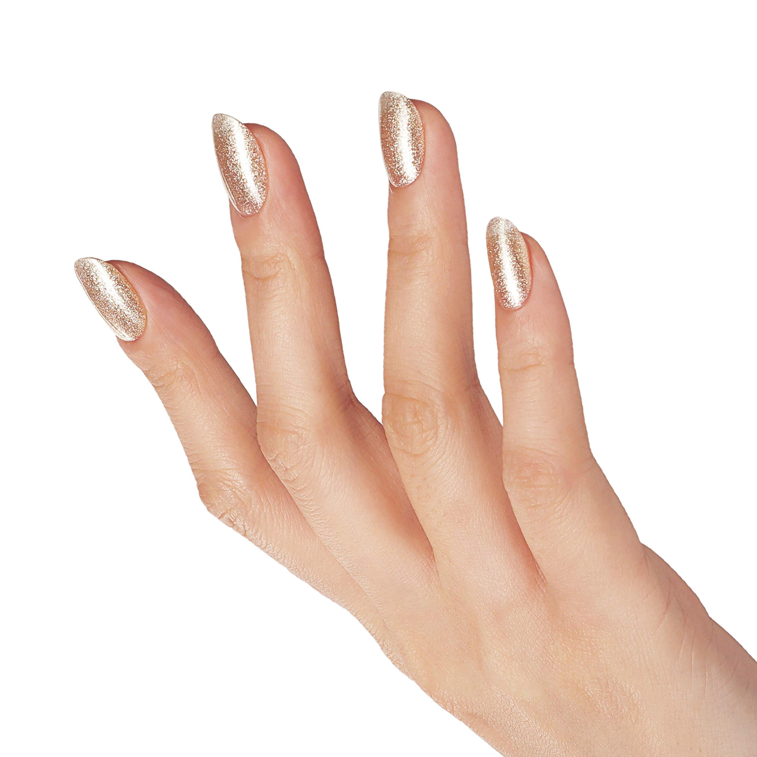 BLUESKY Gel Nail Polish, Rose Gold QCG15 Pink Glitter, 10 Ml - 21 Day High-Gloss Wear 3