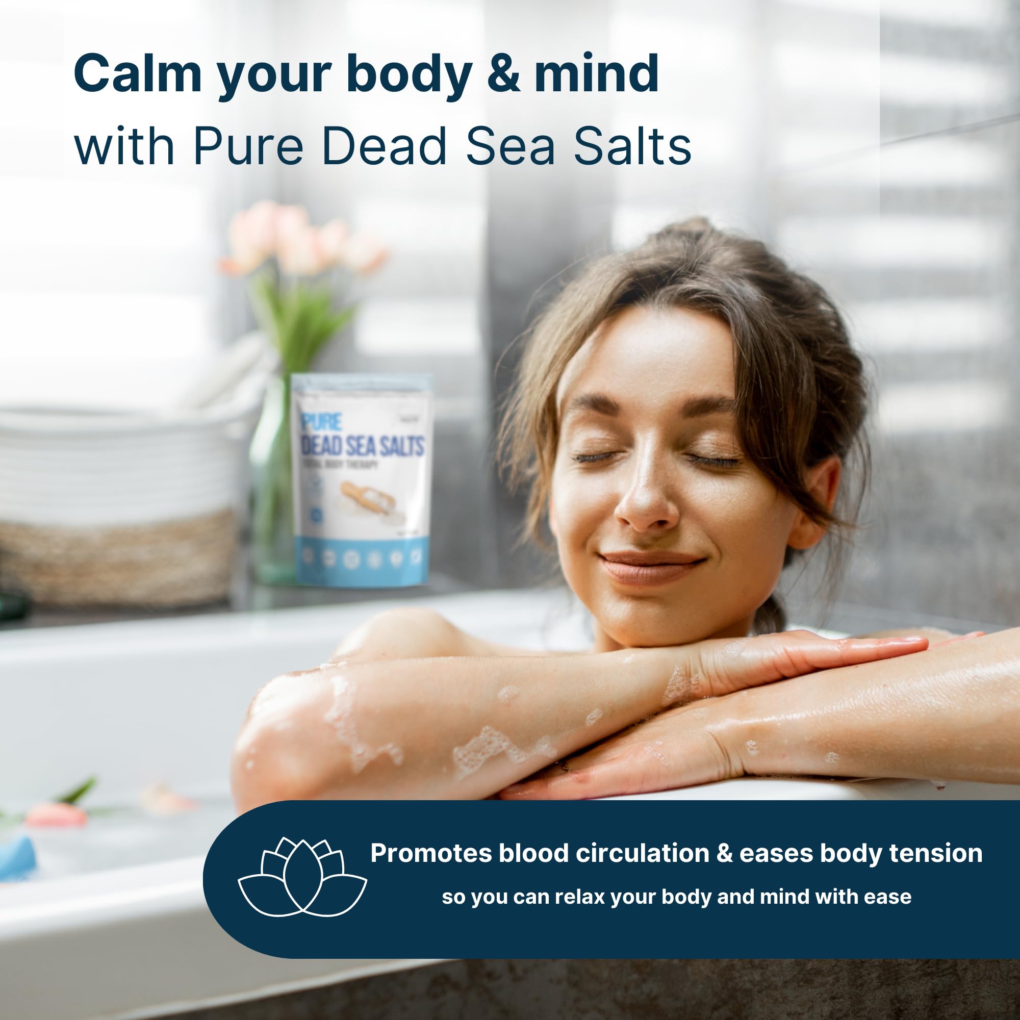 Reines Totes-Meer-Salz – Premium-Badesalz für Muskelregeneration und Entspannung, luxuriöses Totes-Meer-Salz für Bäder zur ganzheitlichen Körpertherapie, 1 kg 6